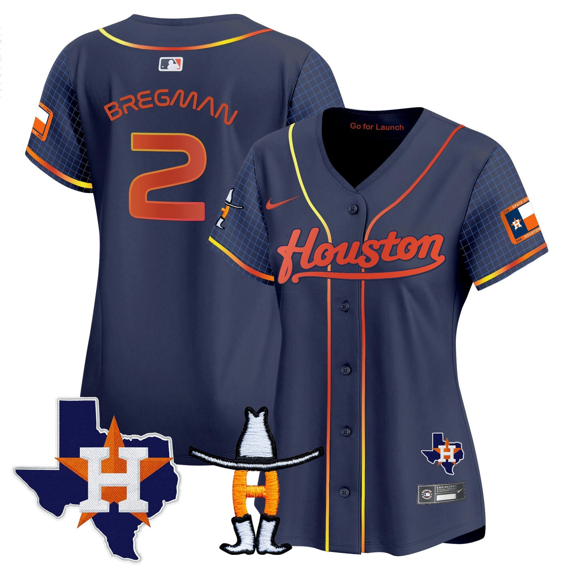 Camisa MLB Women’s Space City Houston Rodeo Patch Vapor Premier Limited Jersey