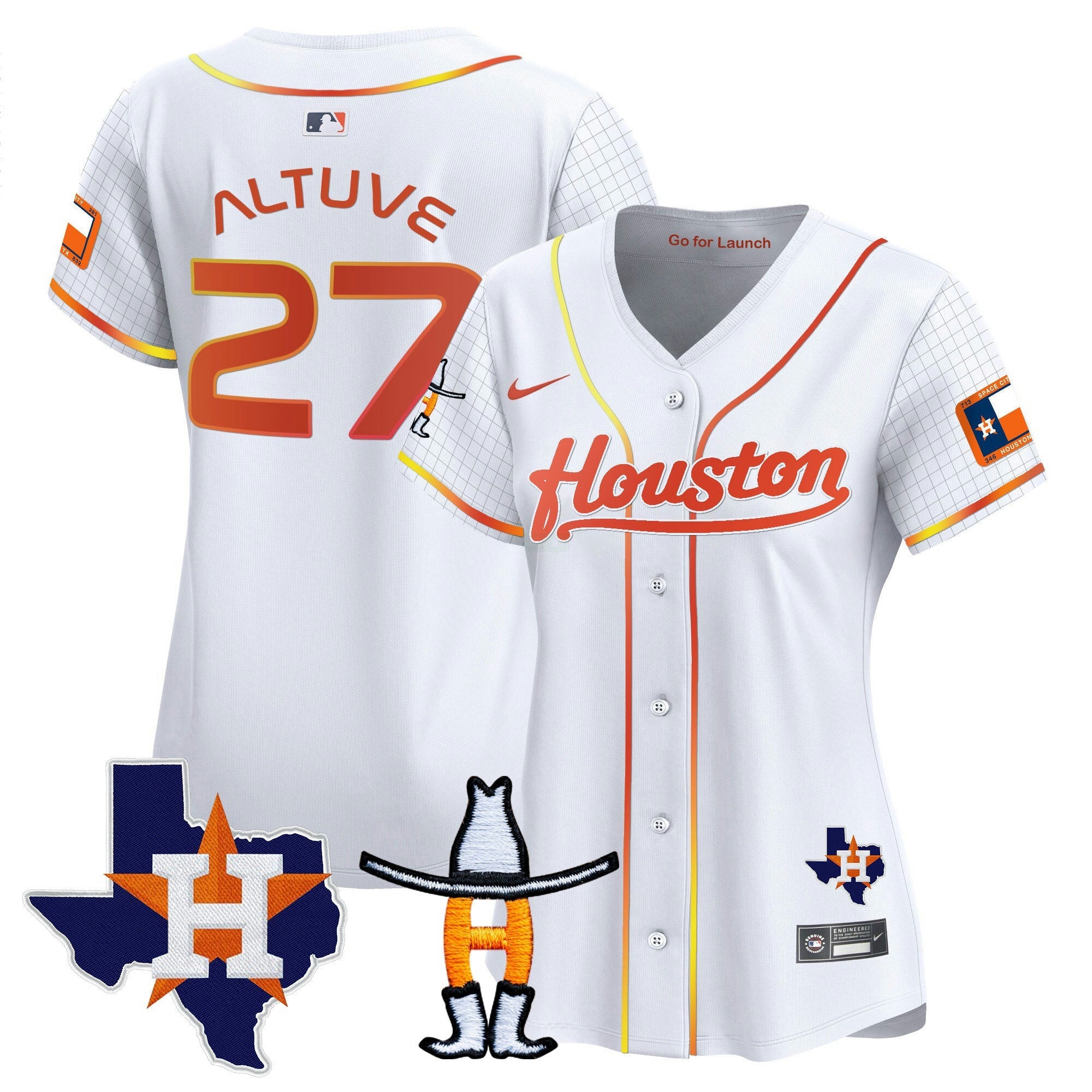 Camisa MLB Women’s Space City Houston Rodeo Patch Vapor Premier Limited Jersey
