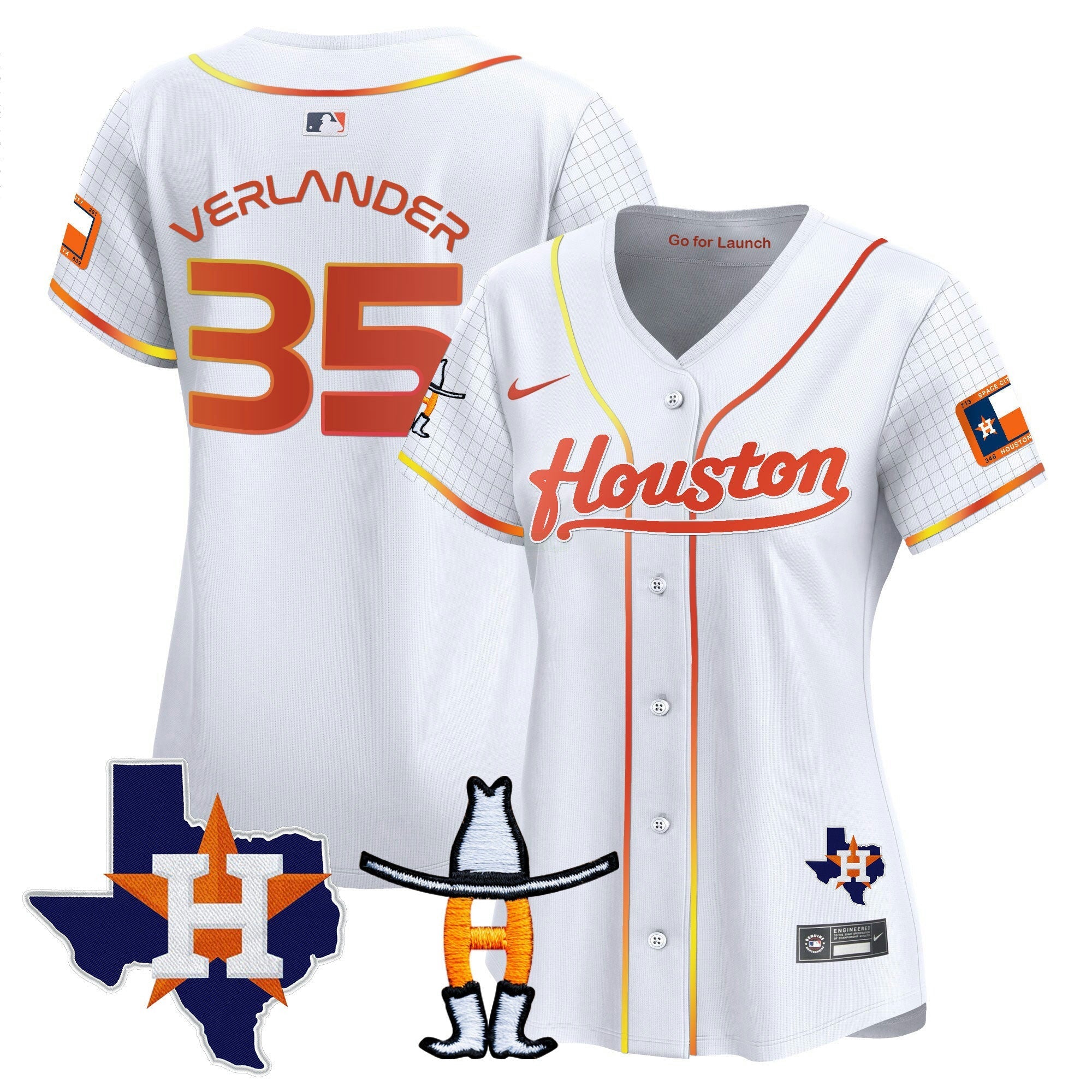 Camisa MLB Women’s Space City Houston Rodeo Patch Vapor Premier Limited Jersey