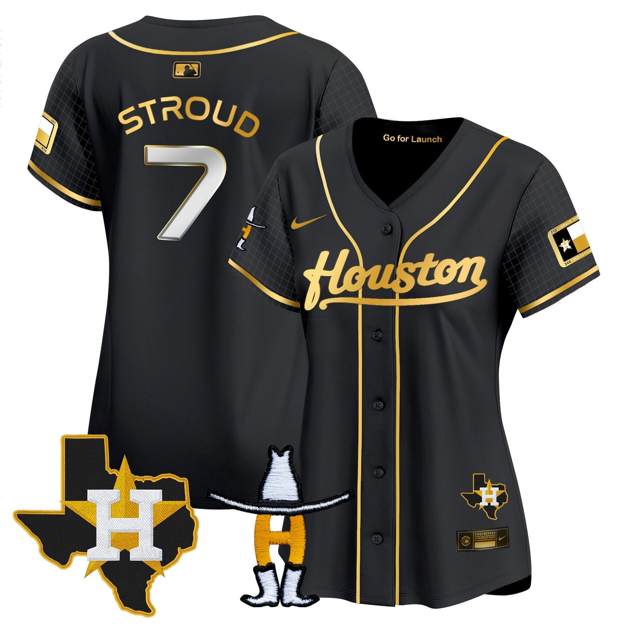 Camisa MLB Women’s Space City Houston Rodeo Patch Vapor Premier Limited Jersey