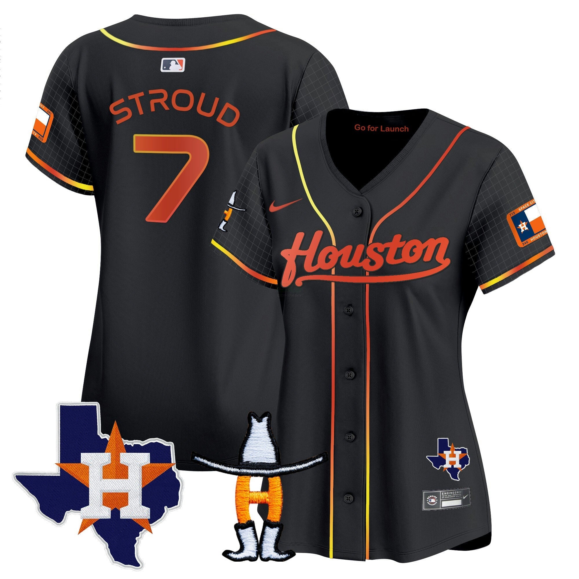 Camisa MLB Women’s Space City Houston Rodeo Patch Vapor Premier Limited Jersey