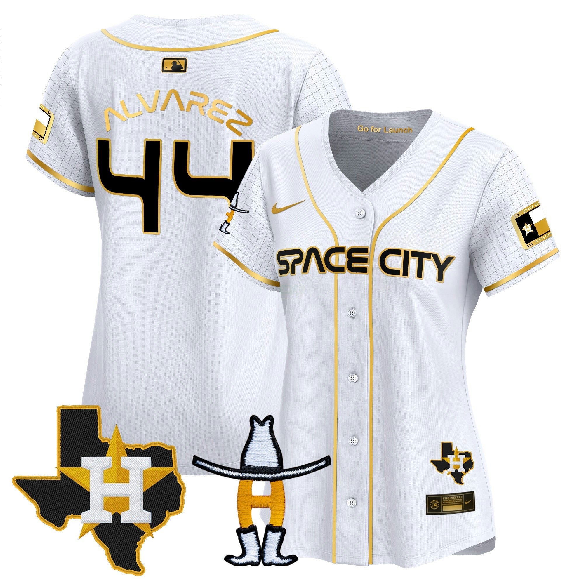Camisa MLB Women’s Space City Texas Patch Vapor Premier Limited Jersey