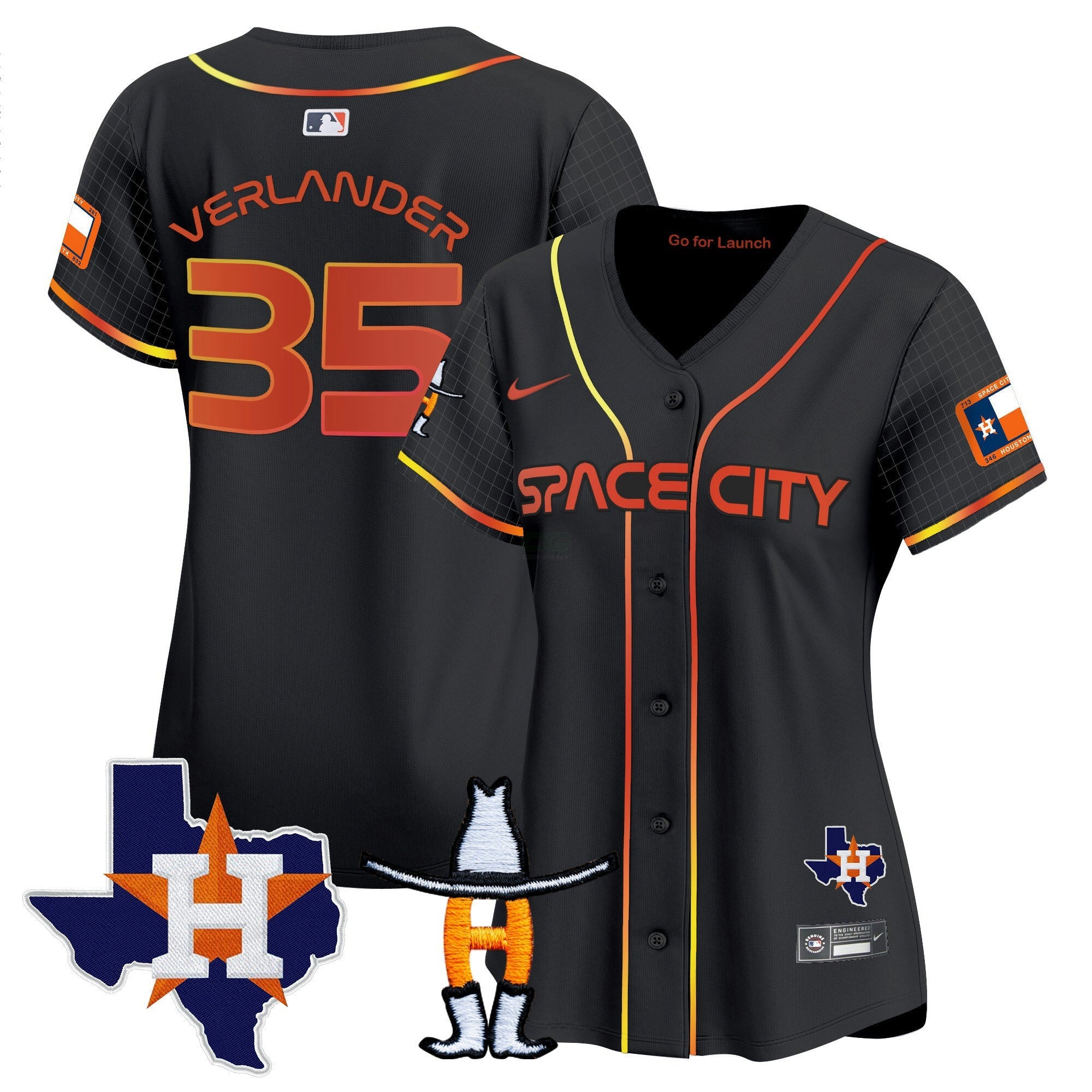 Camisa MLB Women’s Space City Texas Patch Vapor Premier Limited Jersey