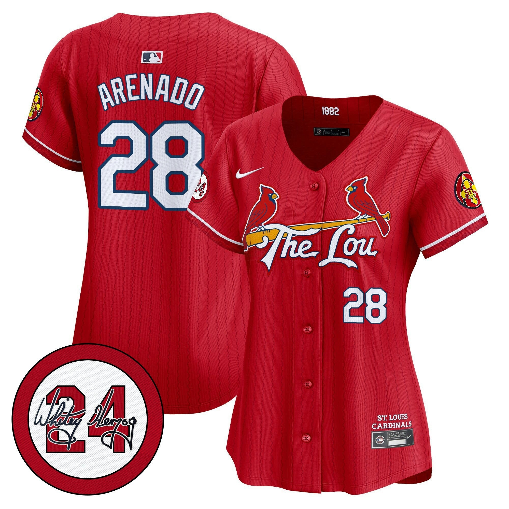 Camisa MLB Women’s St. Louis 2024 City Connect Whitey Herzog Patch Vapor Premier Limited Jersey