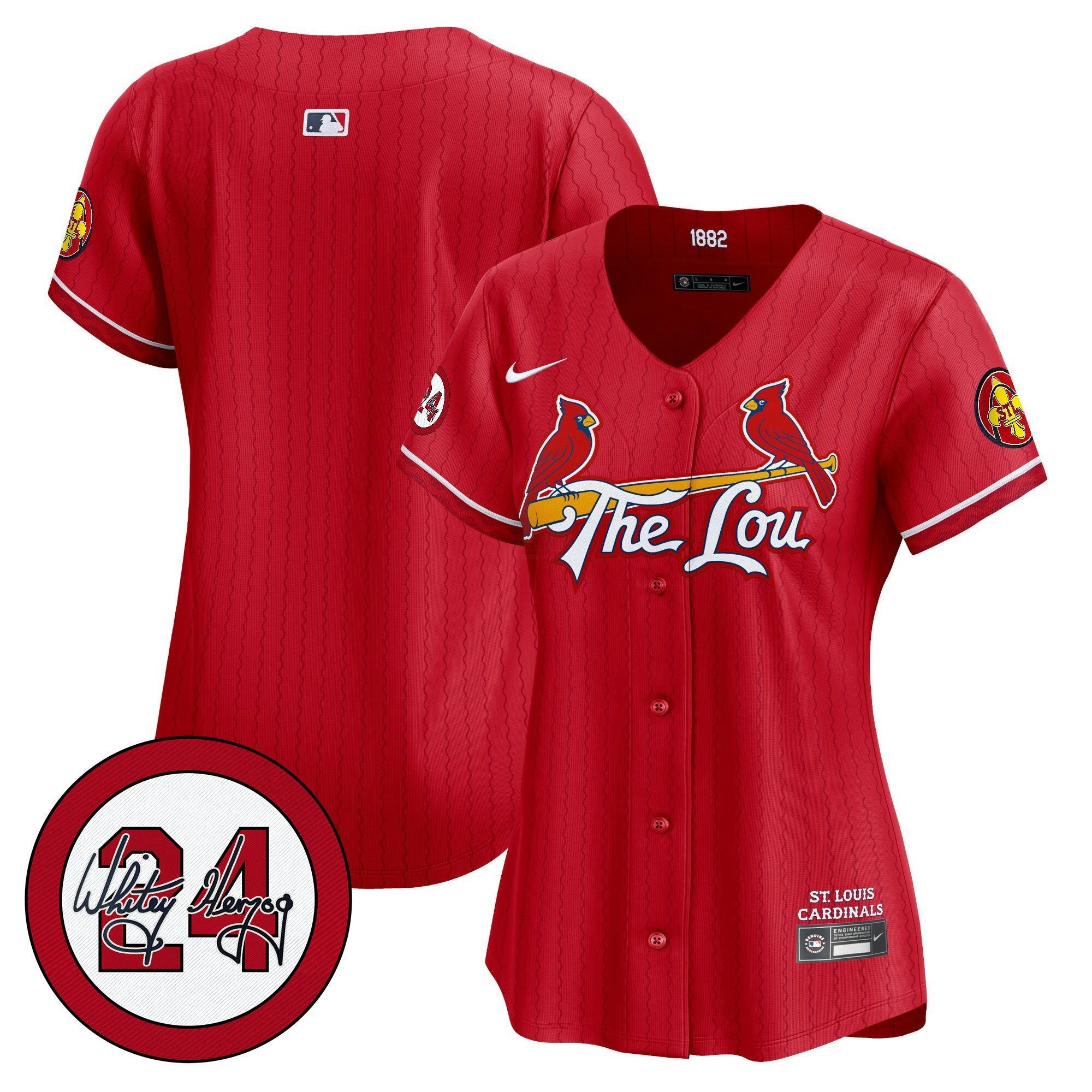 Camisa MLB Women’s St. Louis 2024 City Connect Whitey Herzog Patch Vapor Premier Limited Jersey