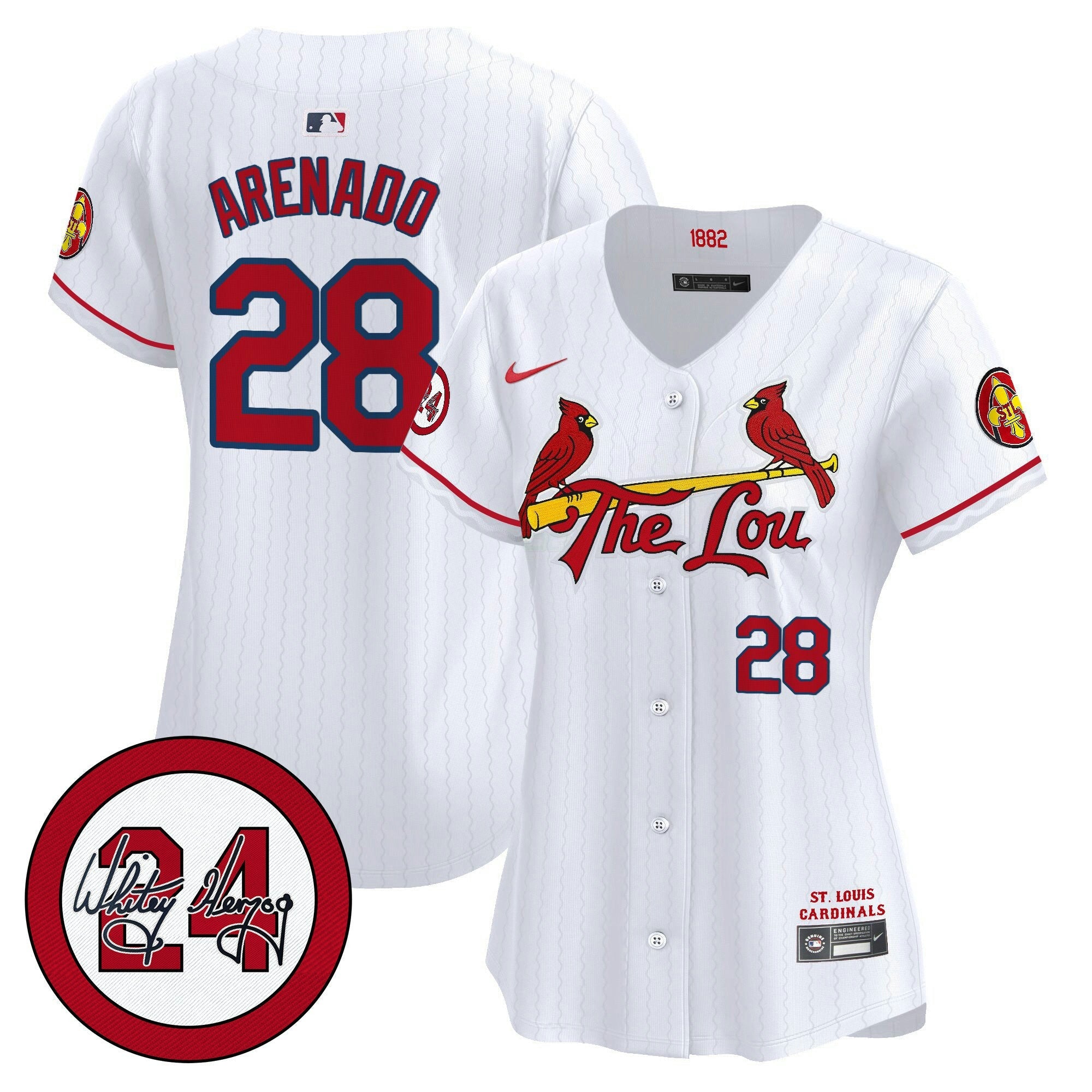 Camisa MLB Women’s St. Louis 2024 City Connect Whitey Herzog Patch Vapor Premier Limited Jersey