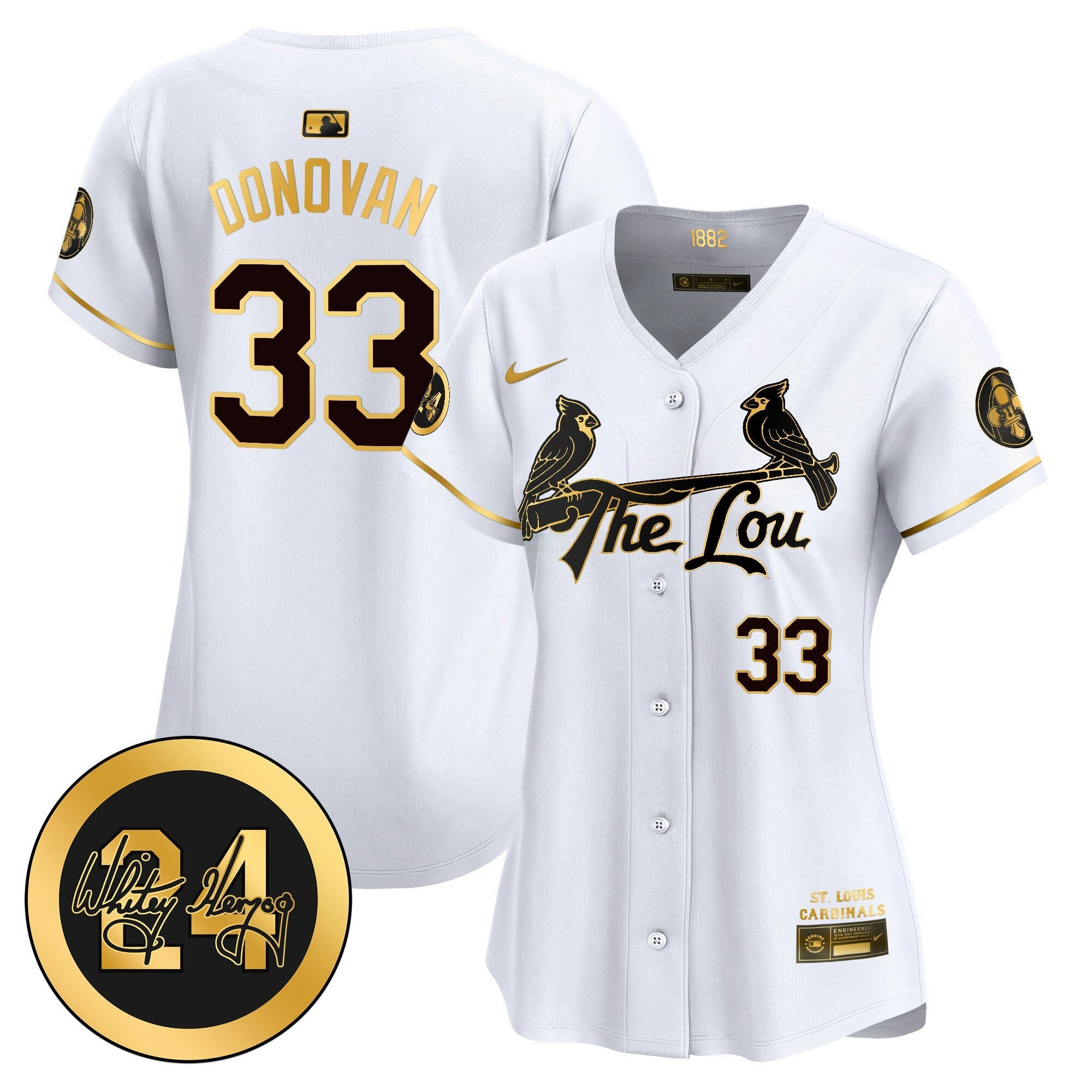 Camisa MLB Women’s St. Louis 2024 City Connect Whitey Herzog Patch Vapor Premier Limited Jersey
