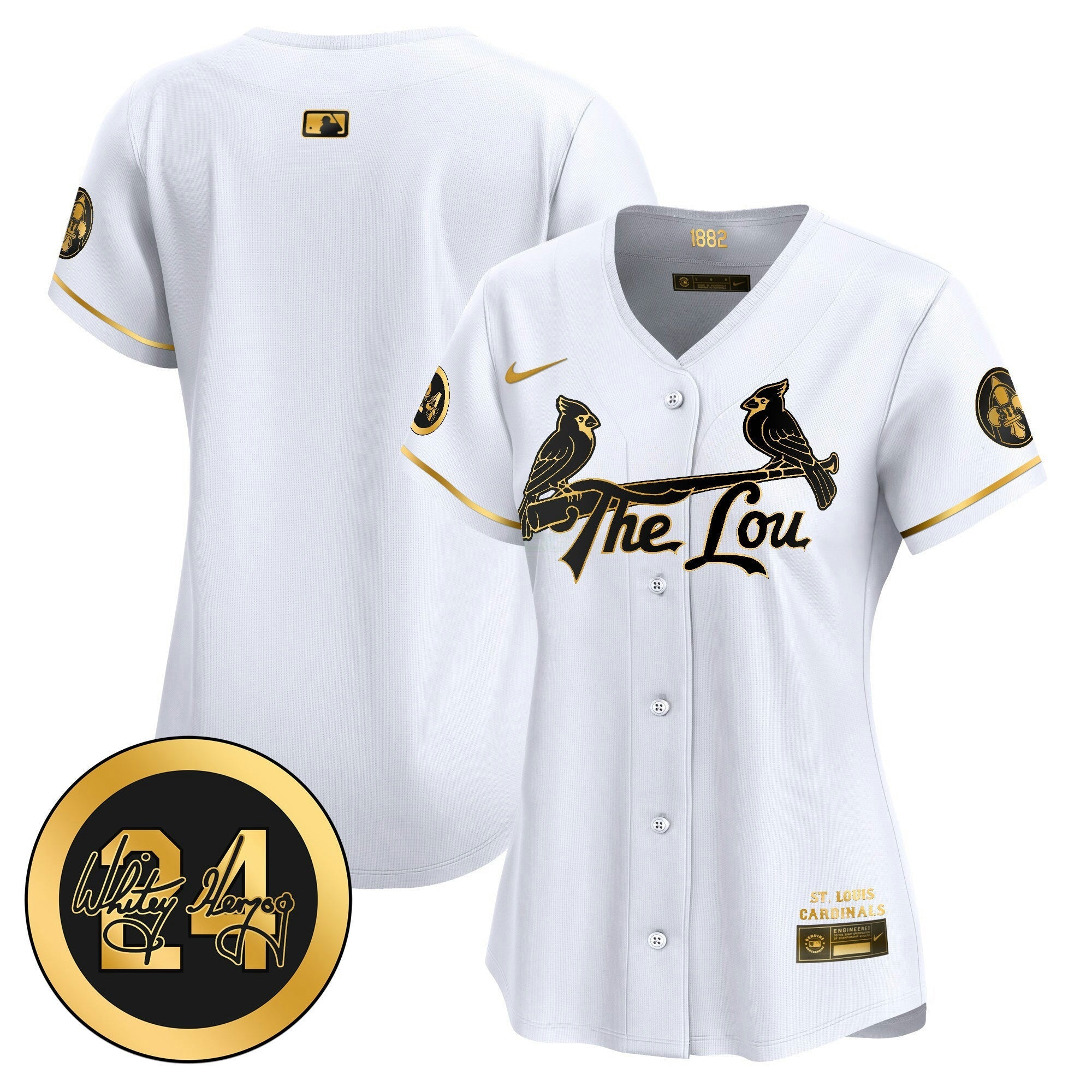 Camisa MLB Women’s St. Louis 2024 City Connect Whitey Herzog Patch Vapor Premier Limited Jersey