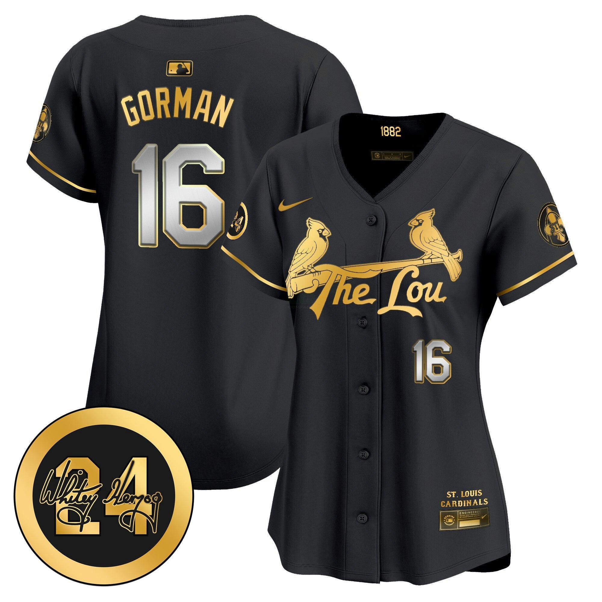 Camisa MLB Women’s St. Louis 2024 City Connect Whitey Herzog Patch Vapor Premier Limited Jersey