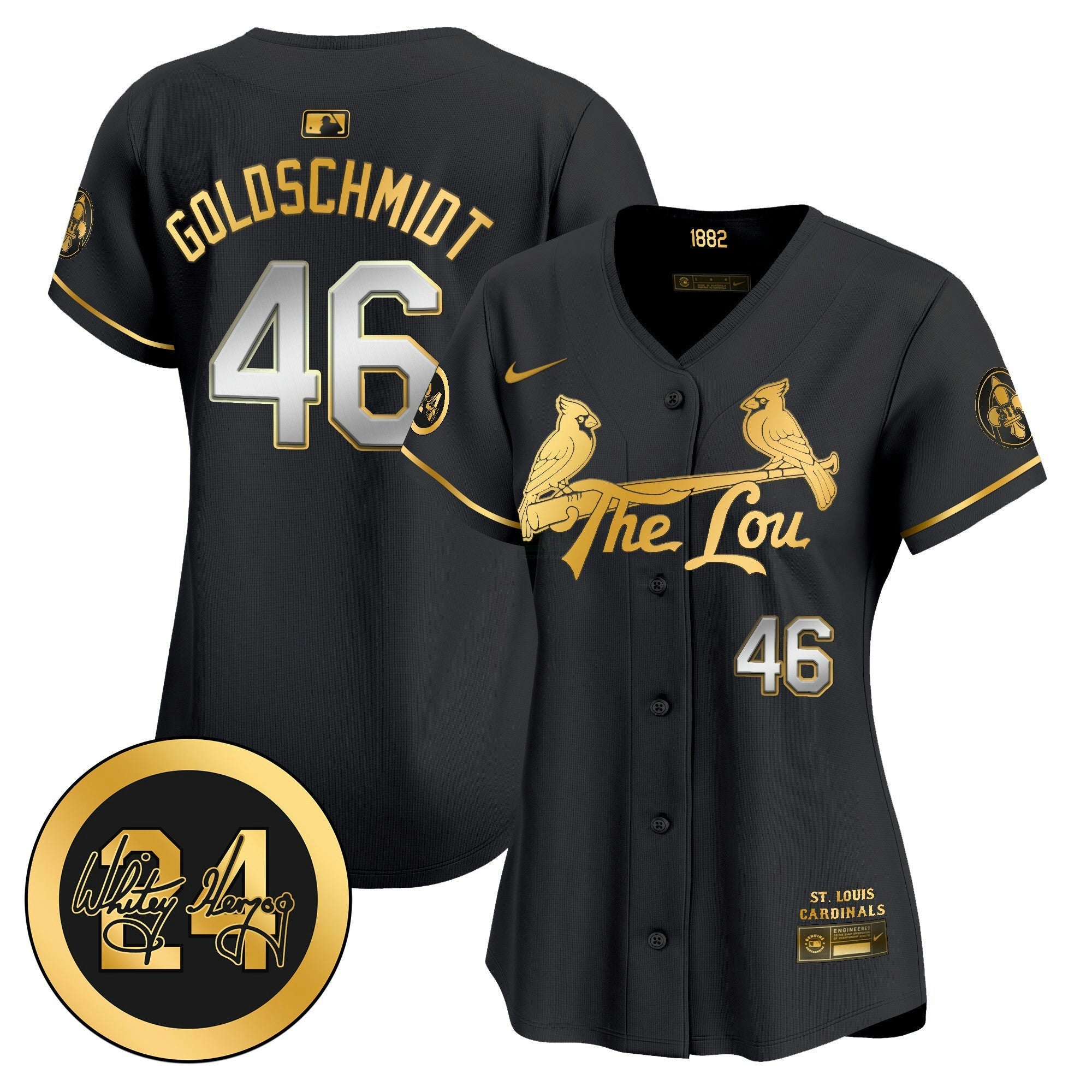 Camisa MLB Women’s St. Louis 2024 City Connect Whitey Herzog Patch Vapor Premier Limited Jersey