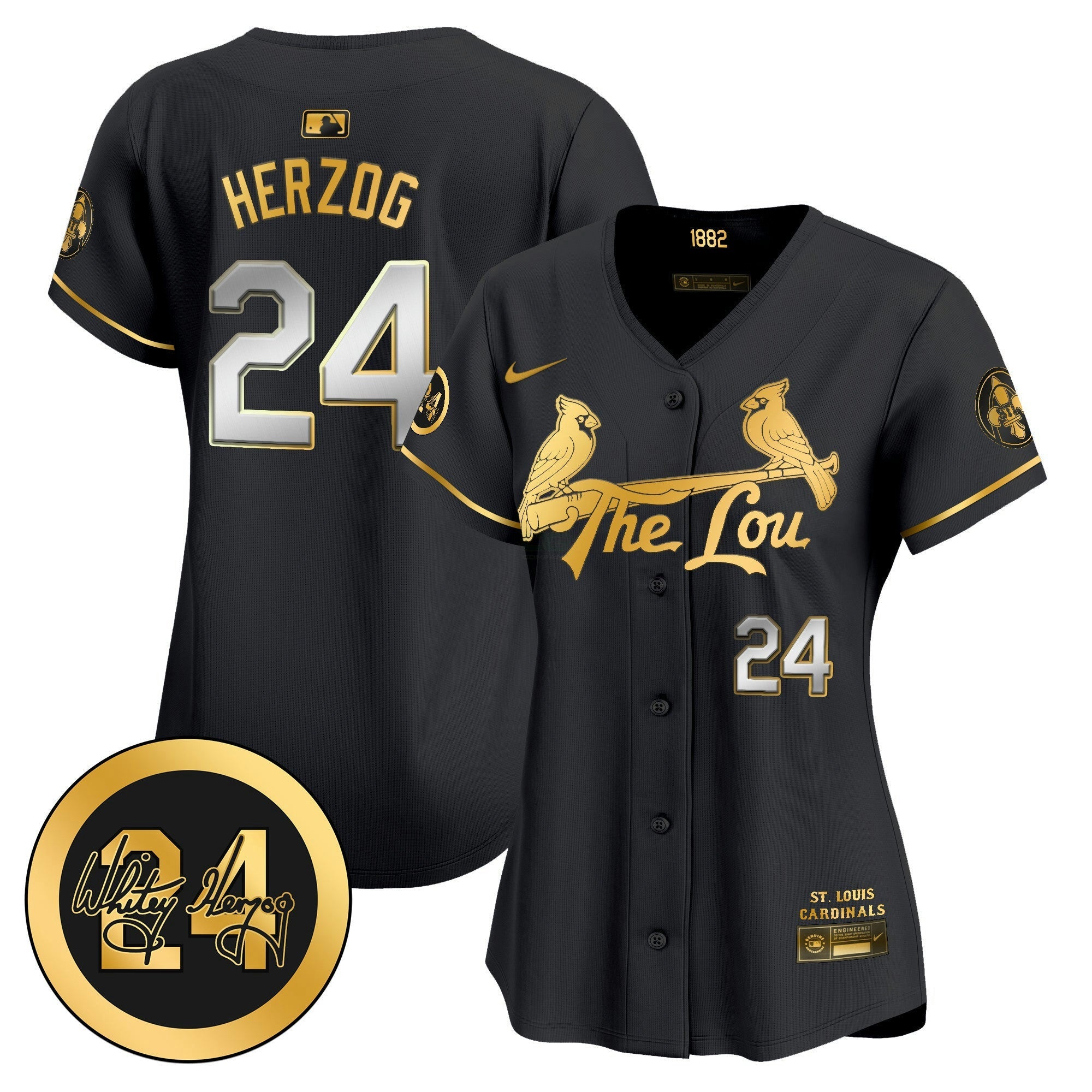 Camisa MLB Women’s St. Louis 2024 City Connect Whitey Herzog Patch Vapor Premier Limited Jersey