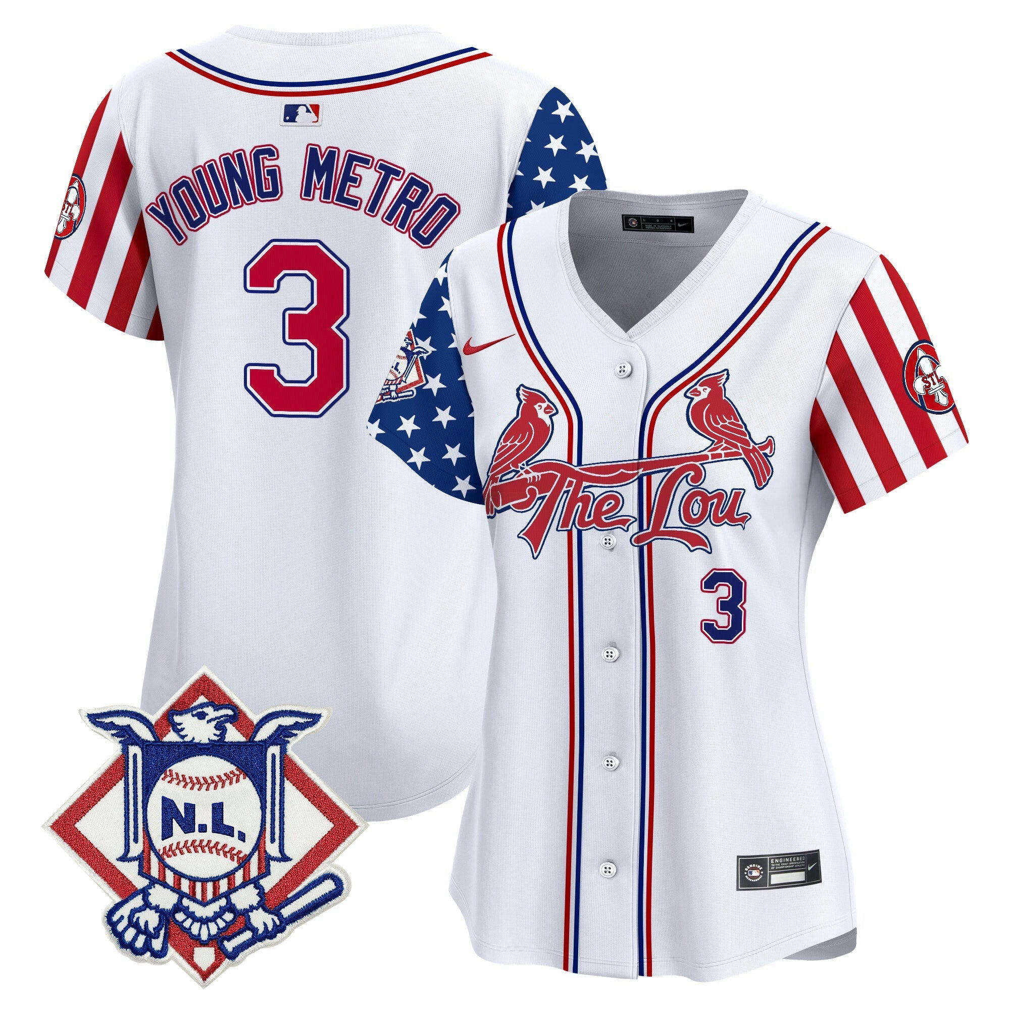 Camisa MLB Women’s St. Louis 2024 Fourth of July Vapor Premier Limited Jersey