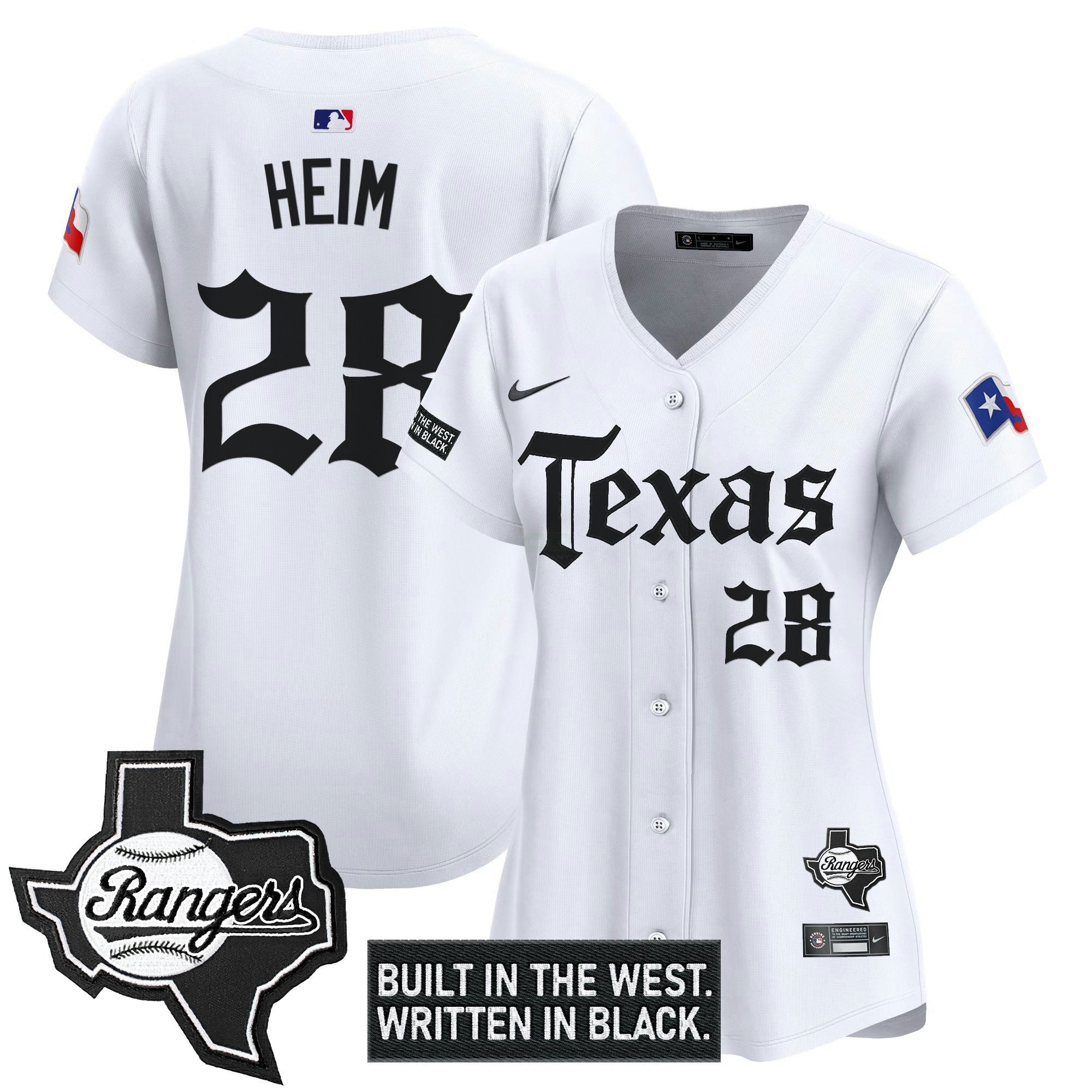 Camisa MLB Women’s Texas ‘Gothic Frontier Edition’ Vapor Premier Limited Jersey