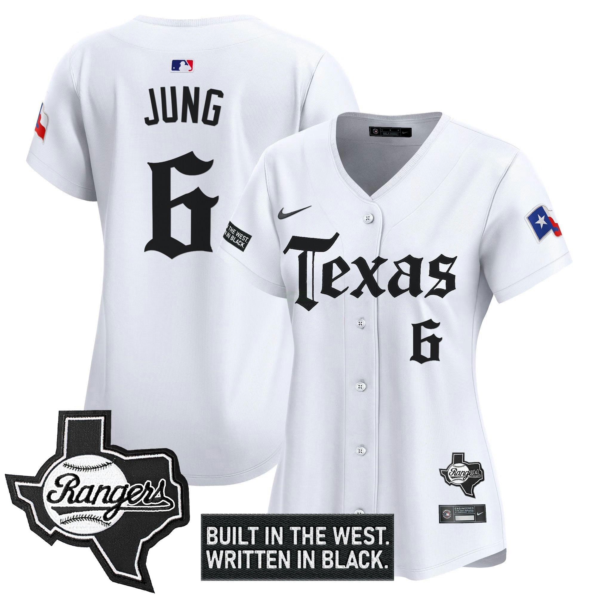 Camisa MLB Women’s Texas ‘Gothic Frontier Edition’ Vapor Premier Limited Jersey