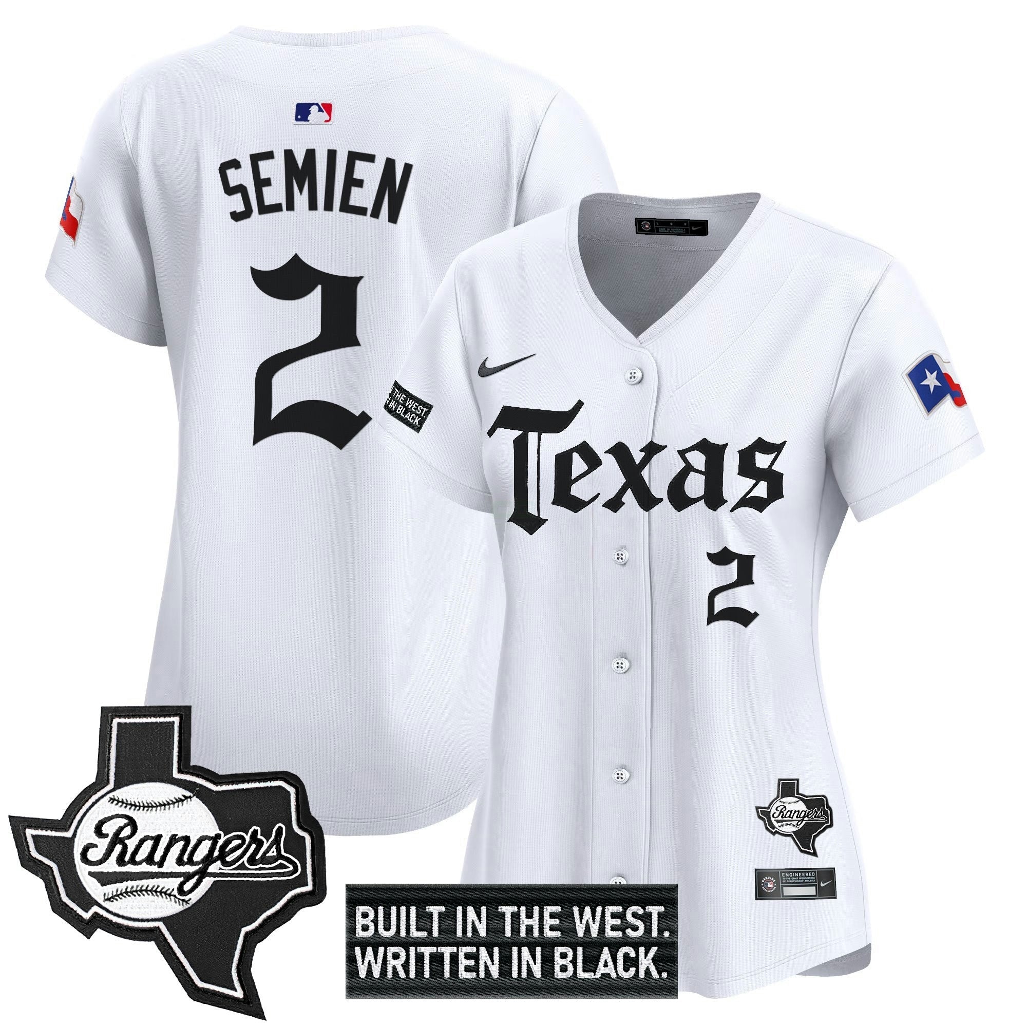 Camisa MLB Women’s Texas ‘Gothic Frontier Edition’ Vapor Premier Limited Jersey