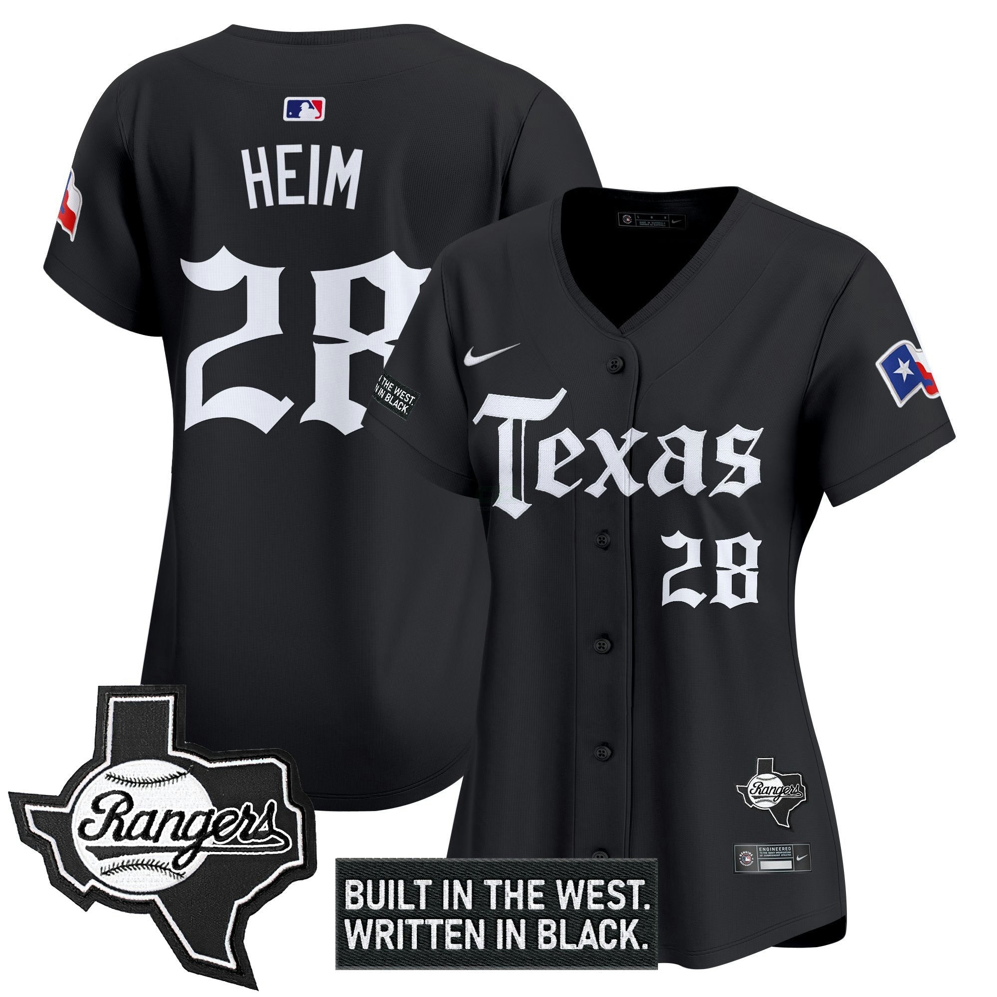Camisa MLB Women’s Texas ‘Gothic Frontier Edition’ Vapor Premier Limited Jersey