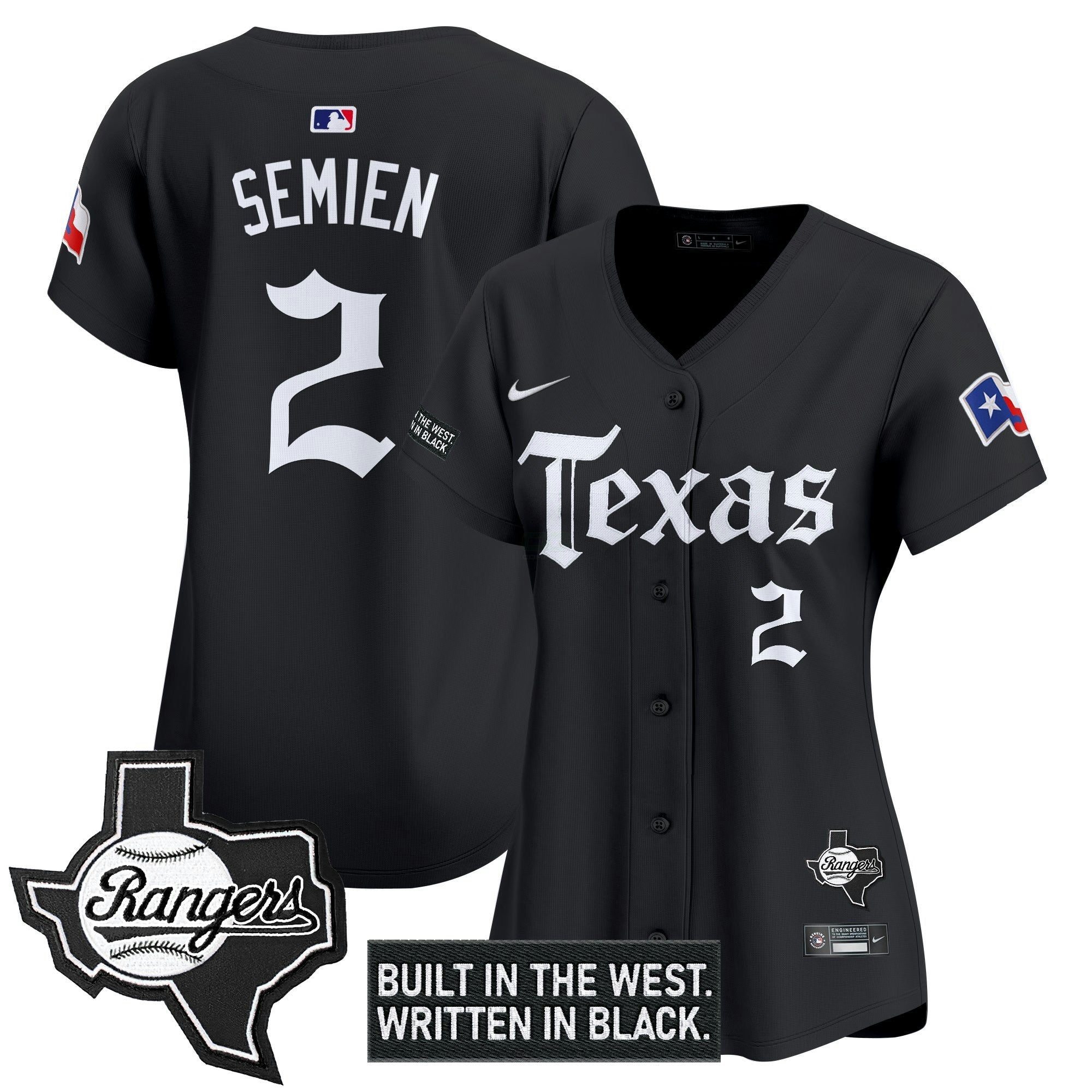 Camisa MLB Women’s Texas ‘Gothic Frontier Edition’ Vapor Premier Limited Jersey