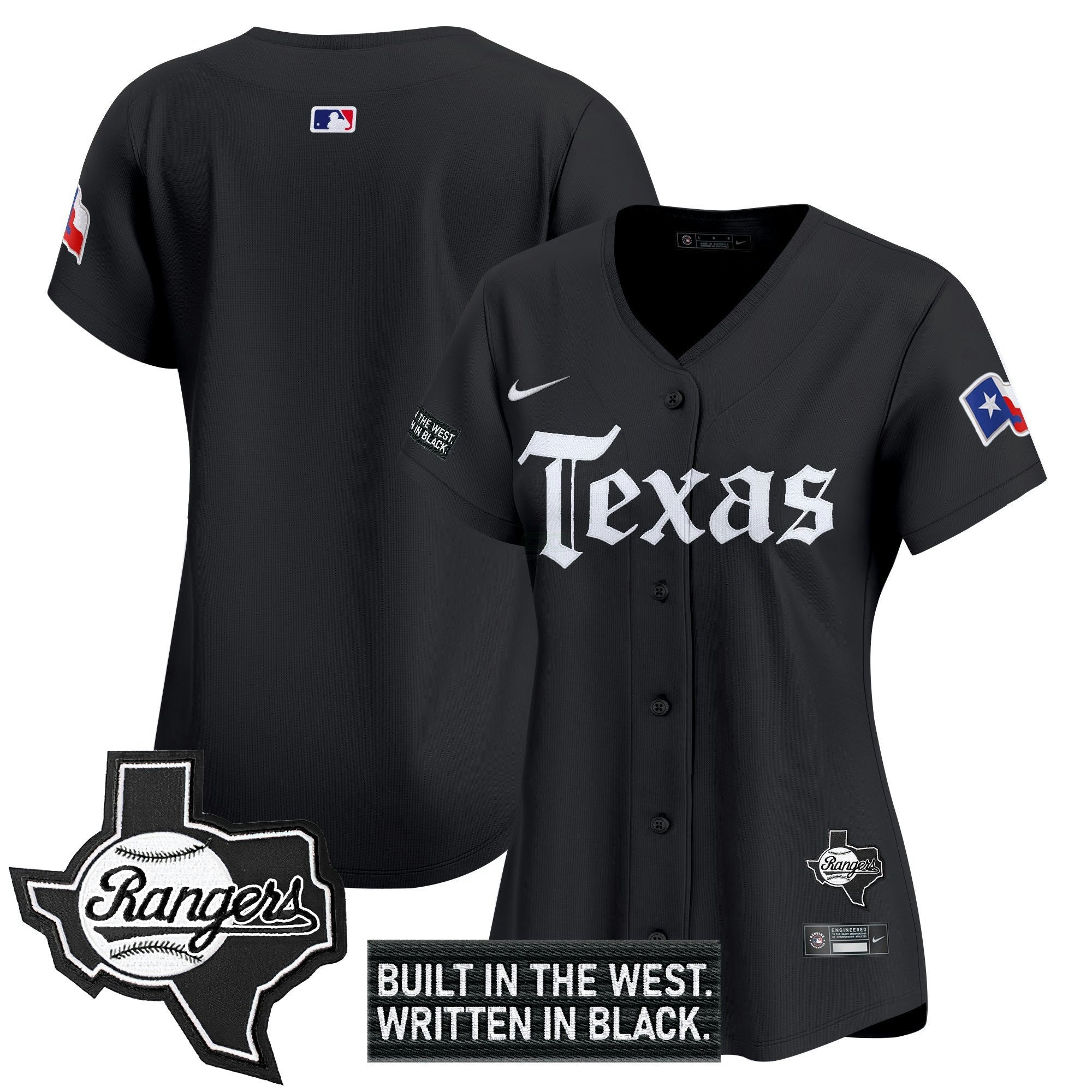 Camisa MLB Women’s Texas ‘Gothic Frontier Edition’ Vapor Premier Limited Jersey