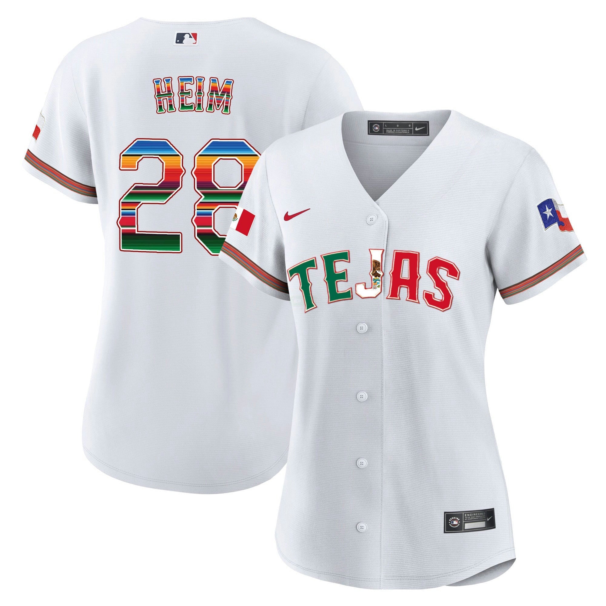 Camisa MLB Women’s Texas Mexico Flag Jersey