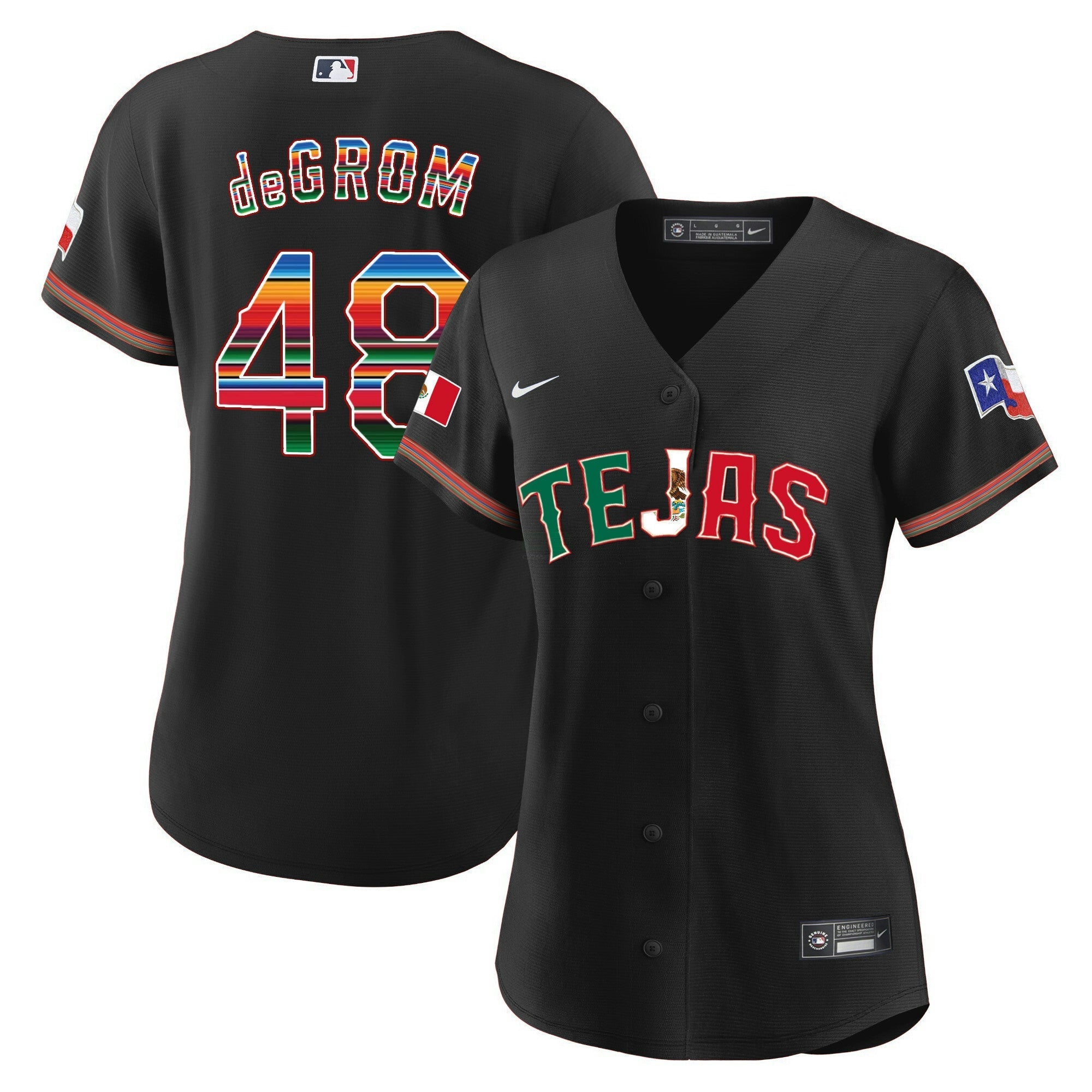 Camisa MLB Women’s Texas Mexico Flag Jersey