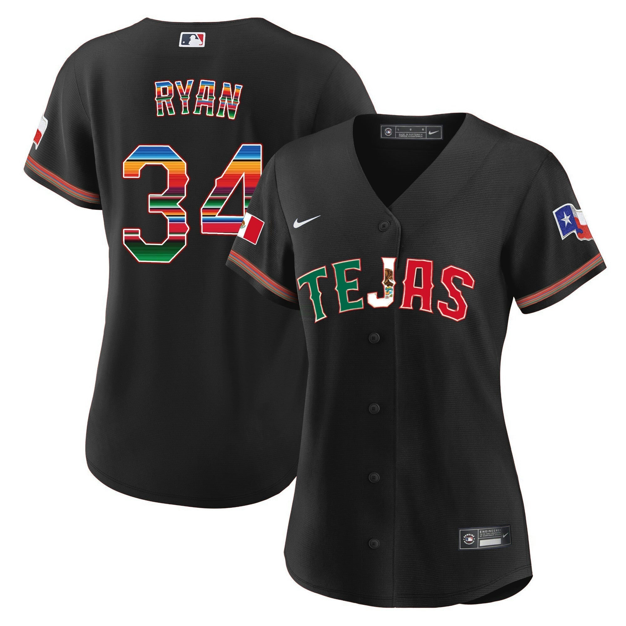 Camisa MLB Women’s Texas Mexico Flag Jersey