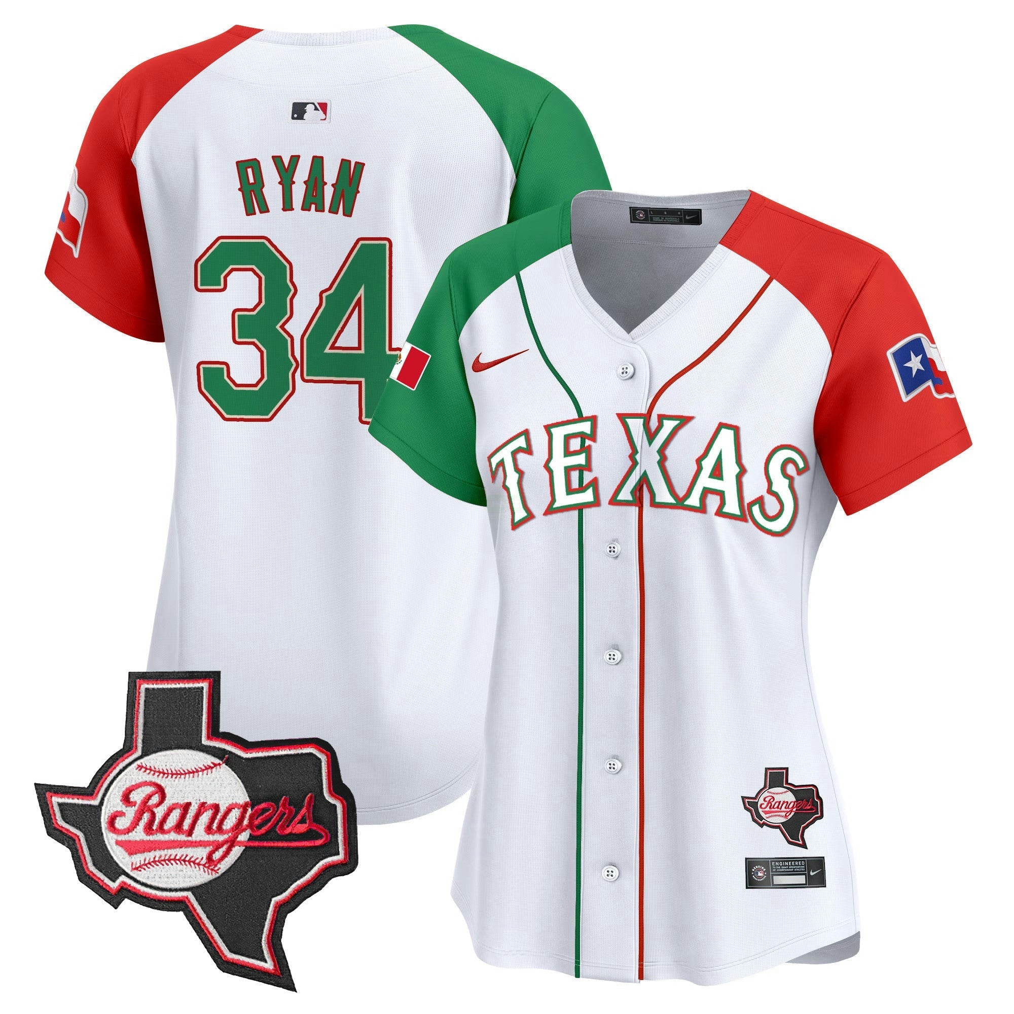 Camisa MLB Women’s Texas Mexico Texas Patch Vapor Premier Limited Jersey