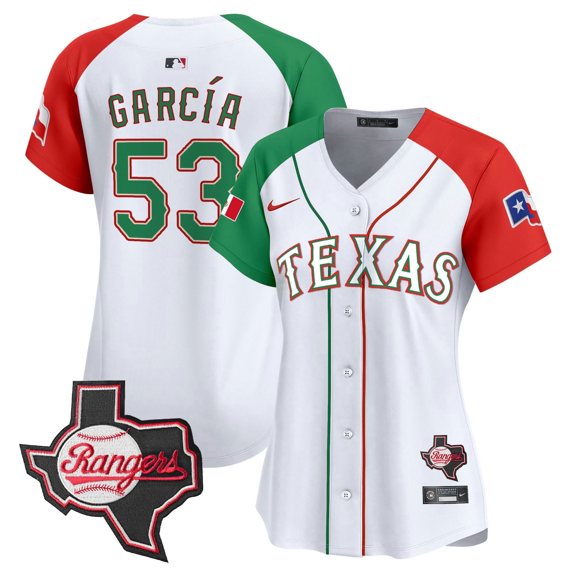 Camisa MLB Women’s Texas Mexico Texas Patch Vapor Premier Limited Jersey