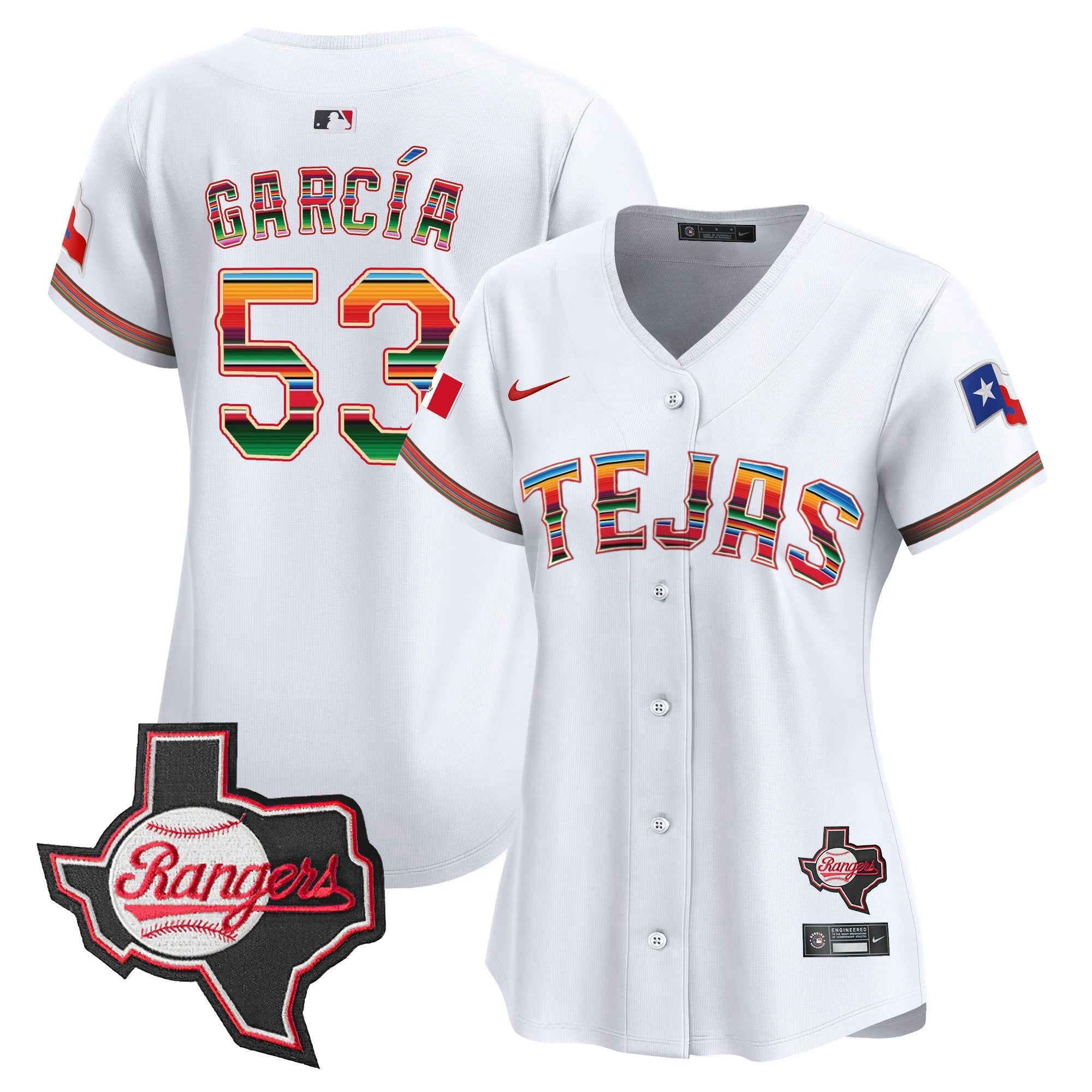 Camisa MLB Women’s Texas Mexico Texas Patch Vapor Premier Limited Jersey