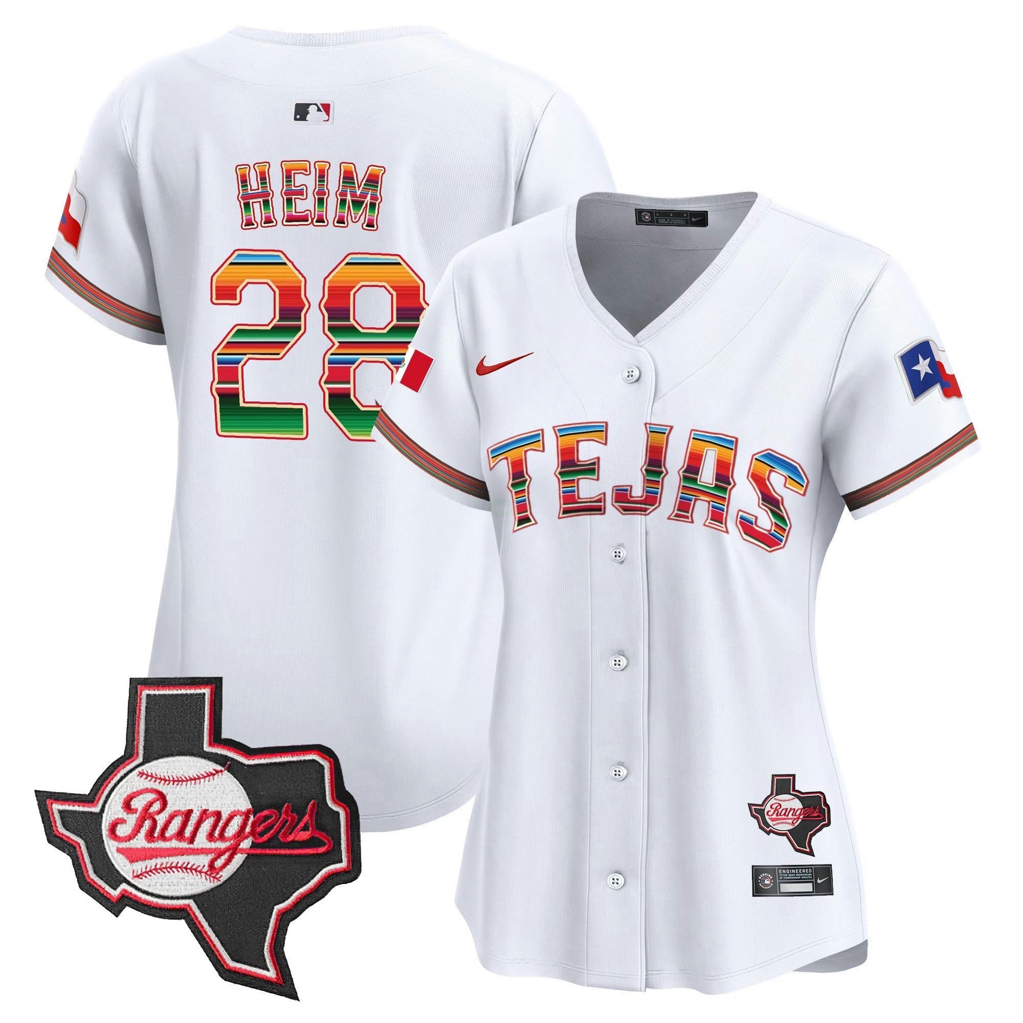 Camisa MLB Women’s Texas Mexico Texas Patch Vapor Premier Limited Jersey