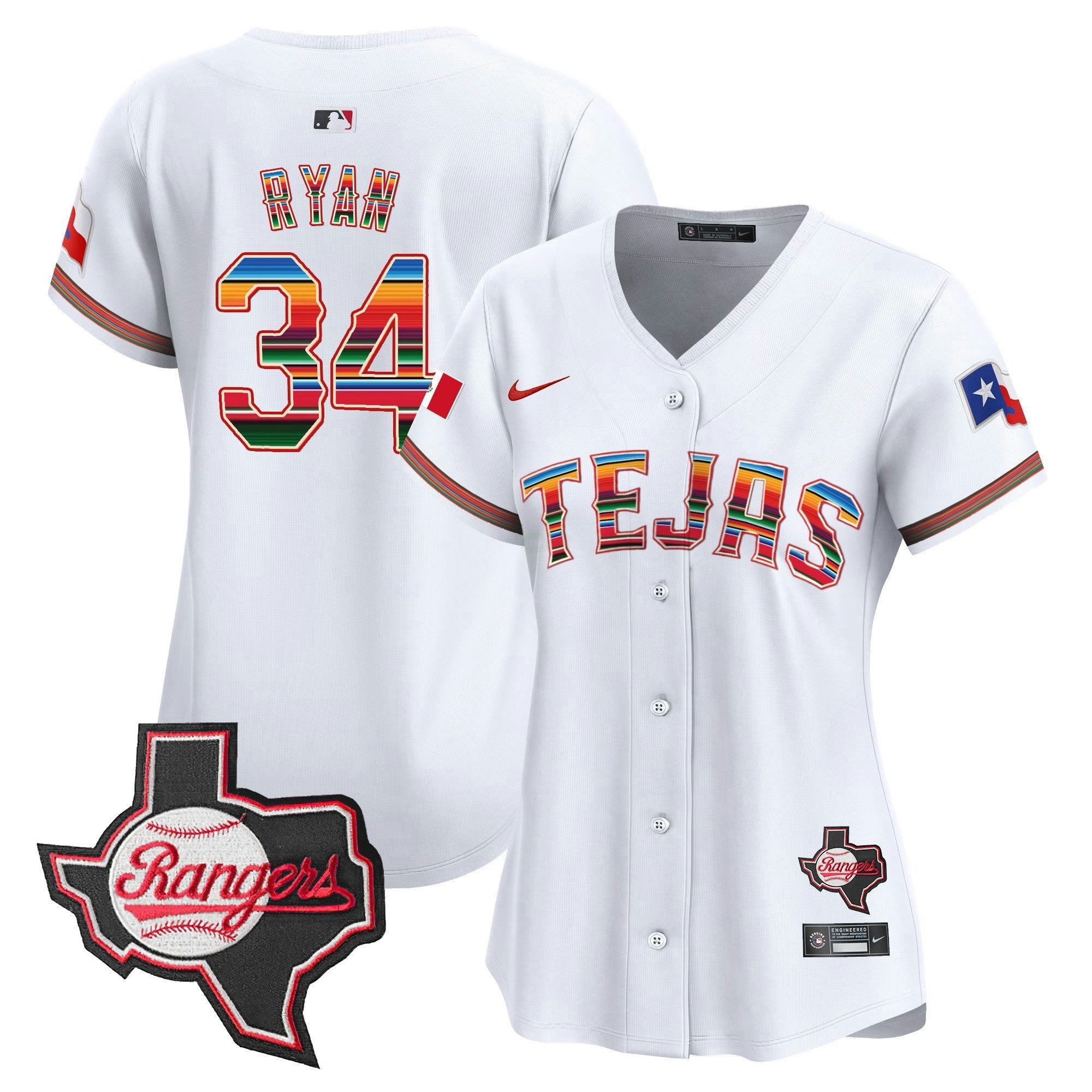 Camisa MLB Women’s Texas Mexico Texas Patch Vapor Premier Limited Jersey