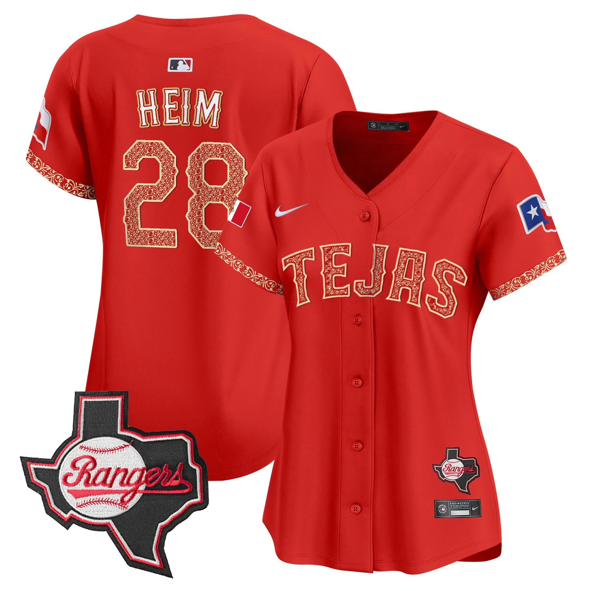 Camisa MLB Women’s Texas Mexico Texas Patch Vapor Premier Limited Jersey