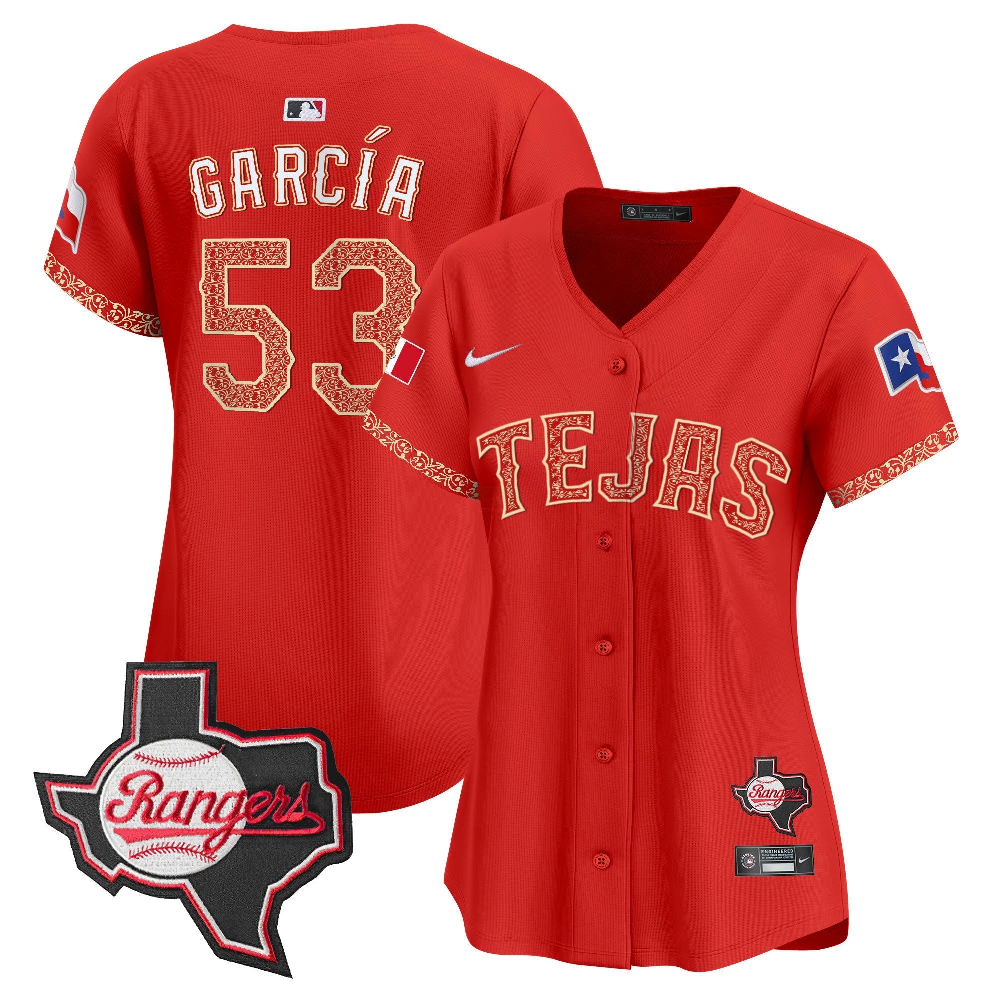 Camisa MLB Women’s Texas Mexico Texas Patch Vapor Premier Limited Jersey