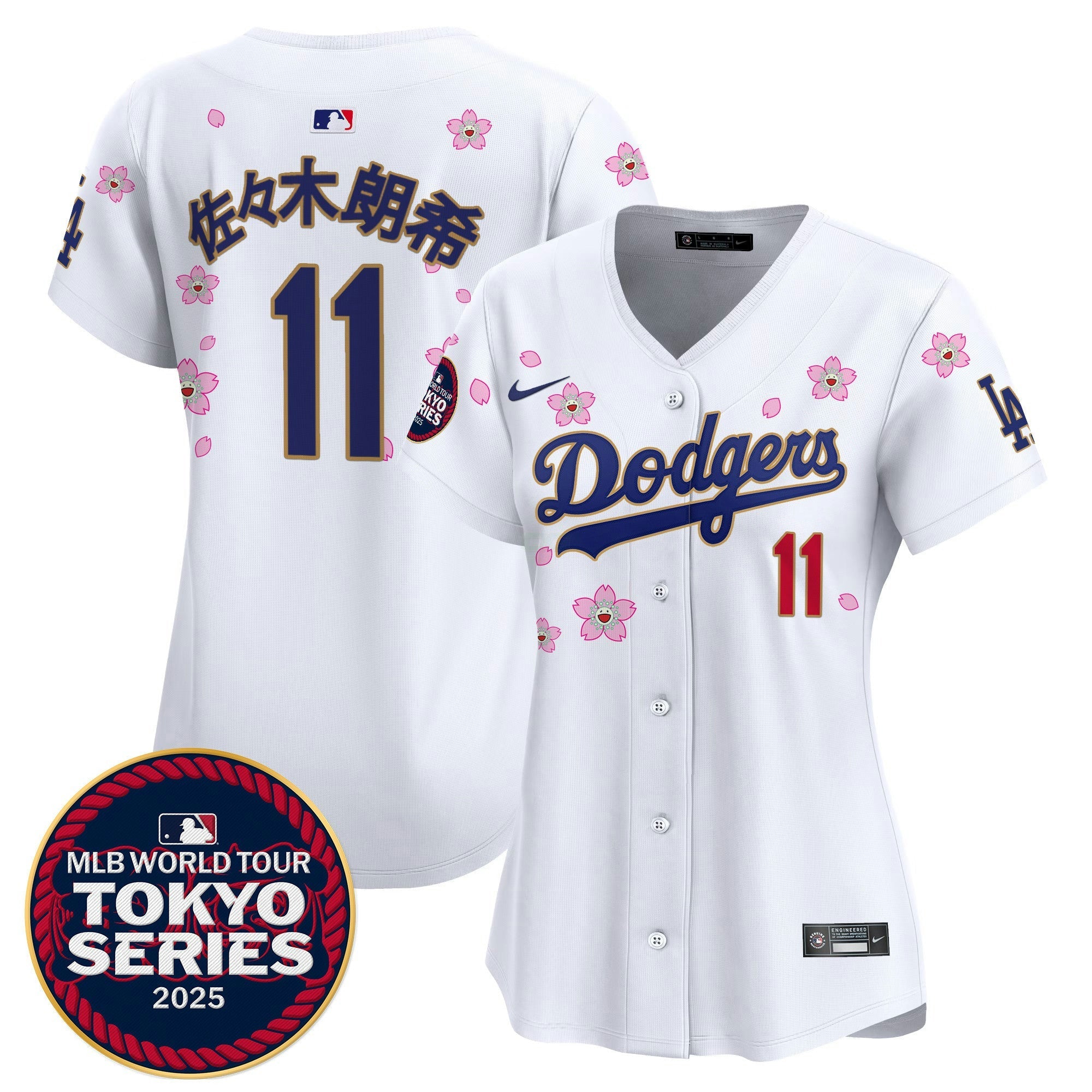 Camisa MLB Women’s Tokyo Series 2025 Dourada Trim Vapor Premier Limited Jersey – Stitched