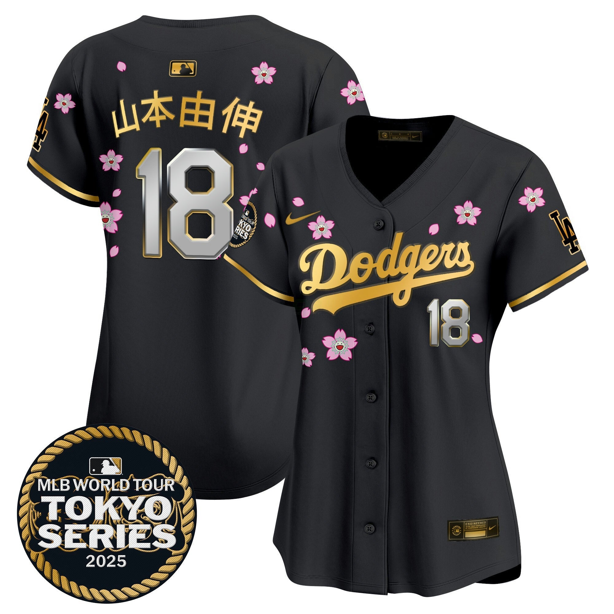 Camisa MLB Women’s Tokyo Series 2025 Dourada Trim Vapor Premier Limited Jersey V2 – Stitched