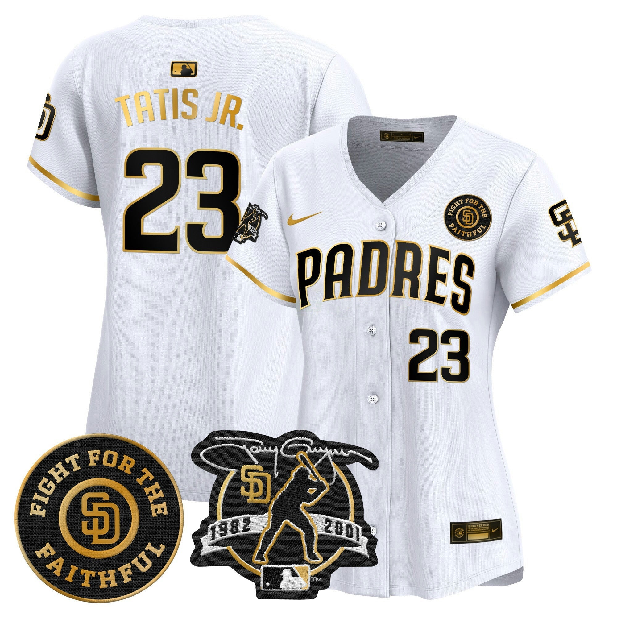 Camisa MLB Women’s Tony Gwynn & Faithful Patch Vapor Premier Limited Jersey