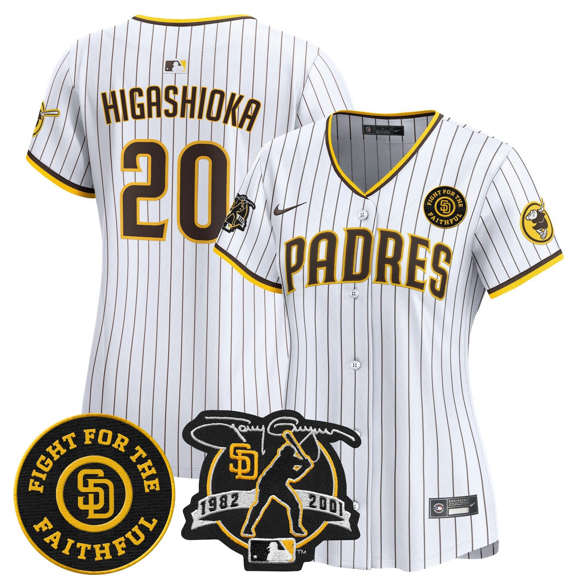 Camisa MLB Women’s Tony Gwynn & Faithful Patch Vapor Premier Limited Jersey