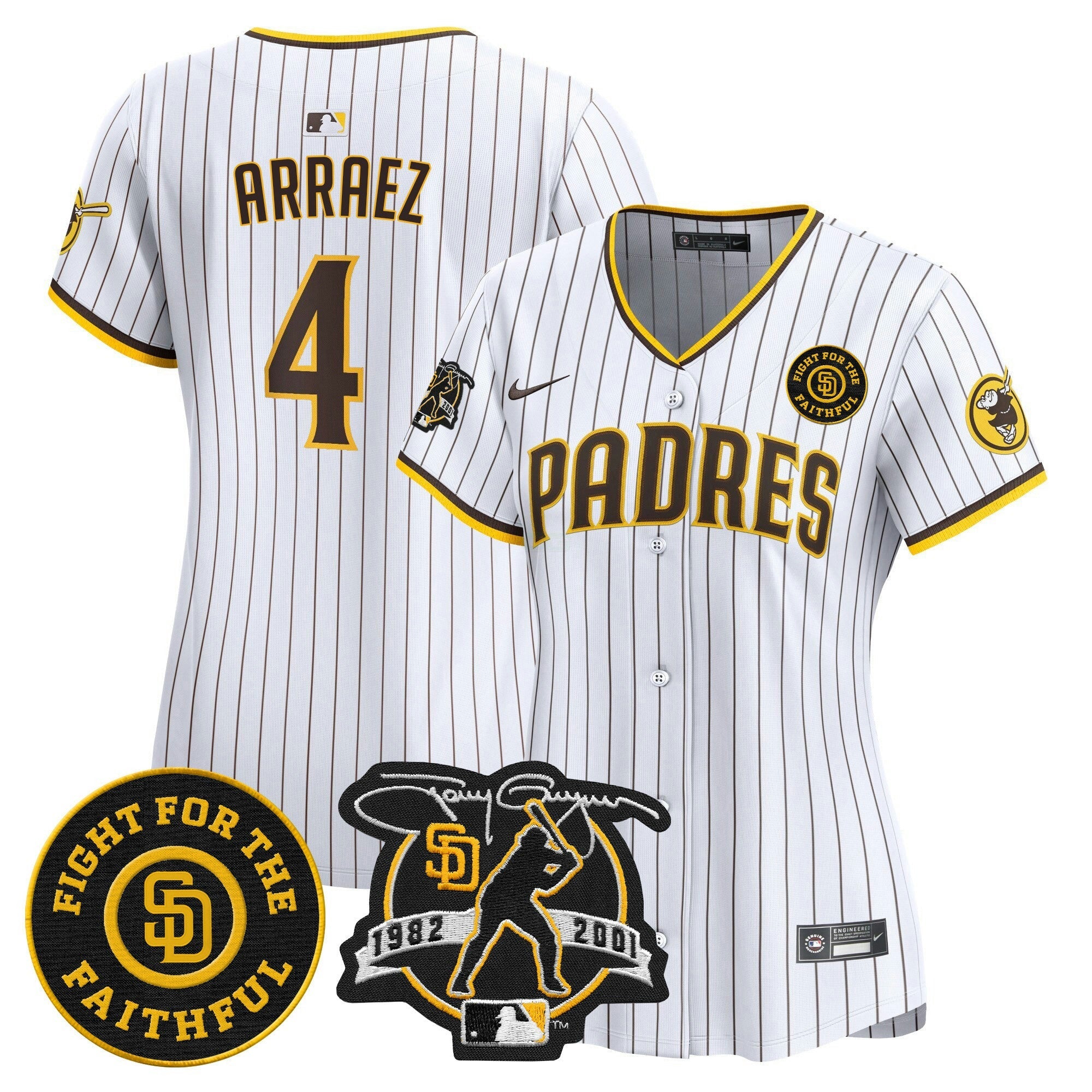 Camisa MLB Women’s Tony Gwynn & Faithful Patch Vapor Premier Limited Jersey