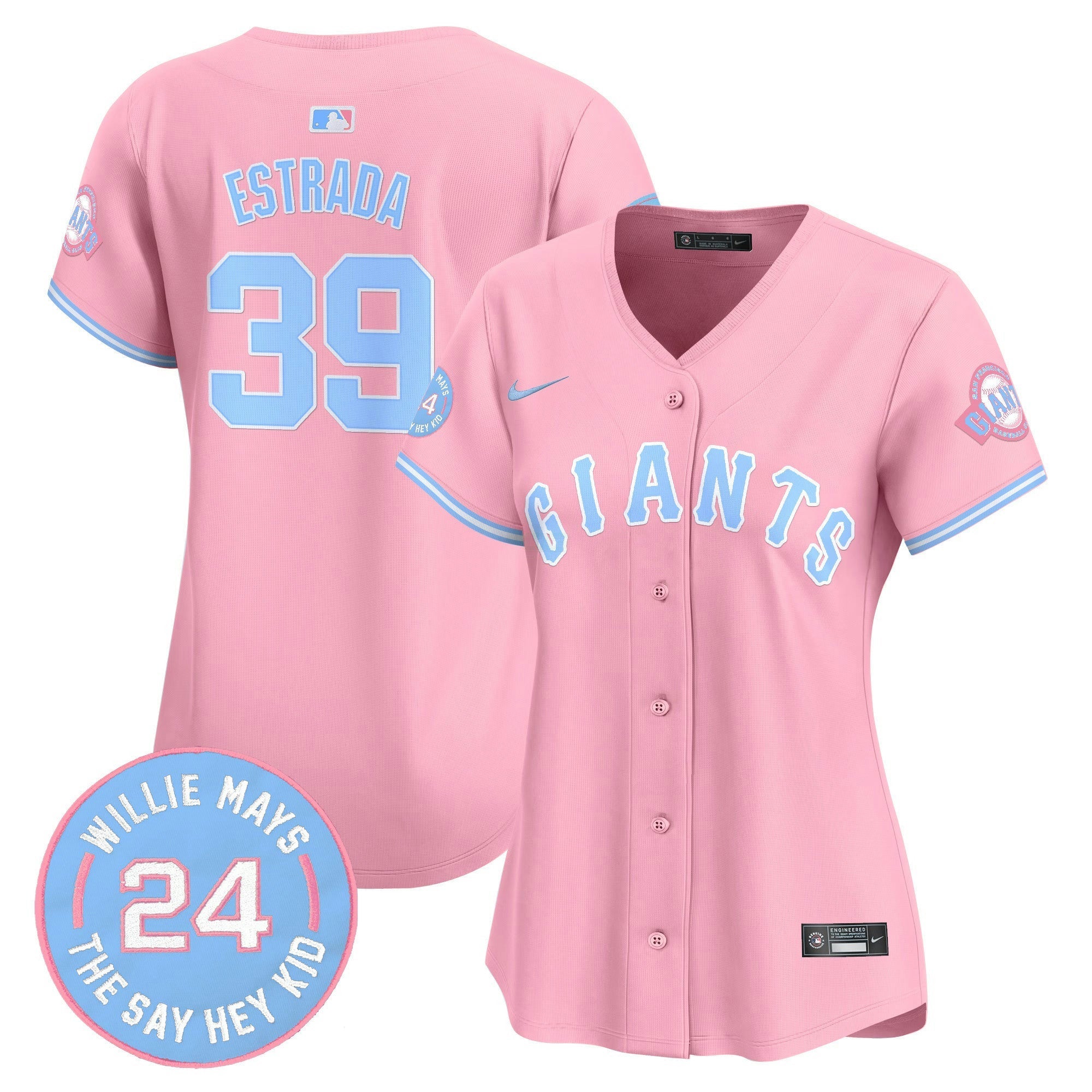 Camisa MLB Women’s Unisex San Francisco Bubblegum Pink Vapor Premier Limited Jersey