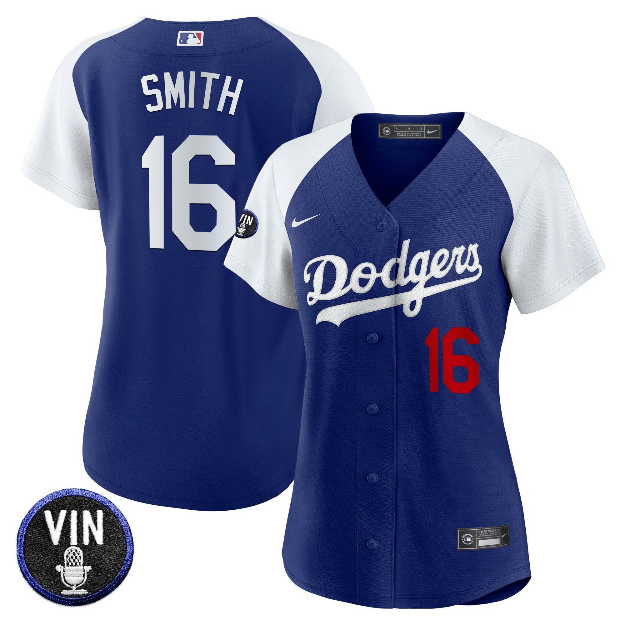 Camisa MLB Women’s Vin Scully Patch Jersey