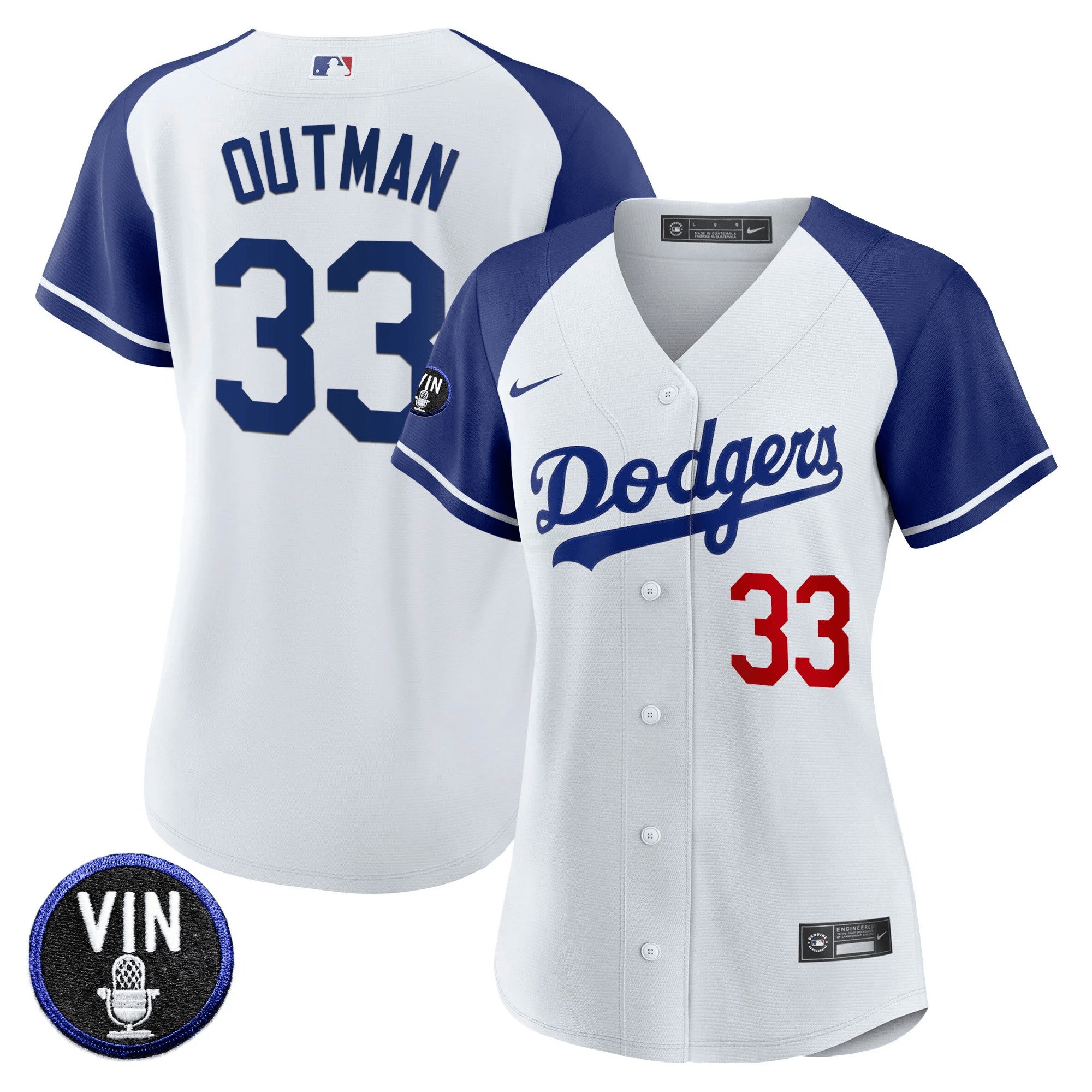Camisa MLB Women’s Vin Scully Patch Jersey
