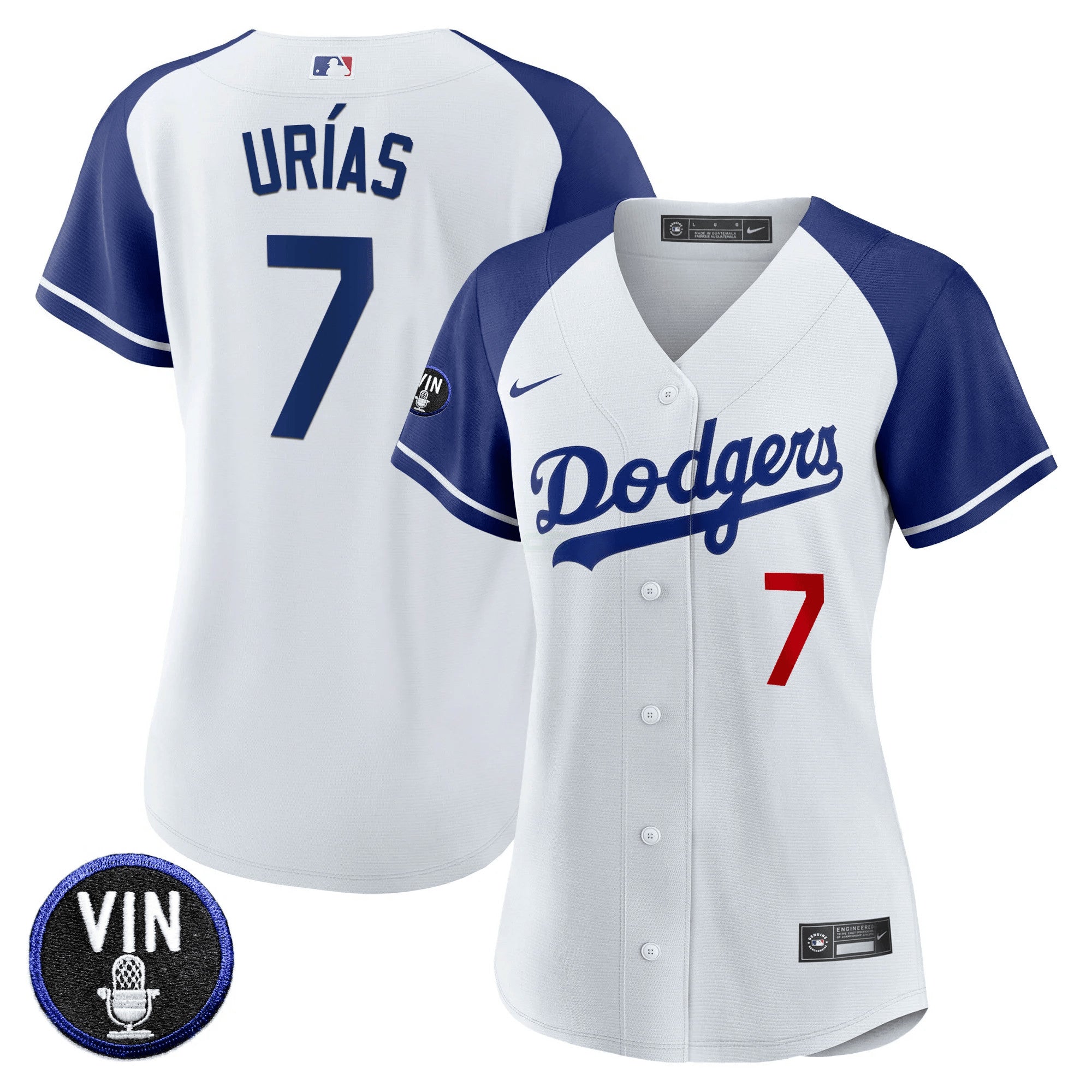 Camisa MLB Women’s Vin Scully Patch Jersey
