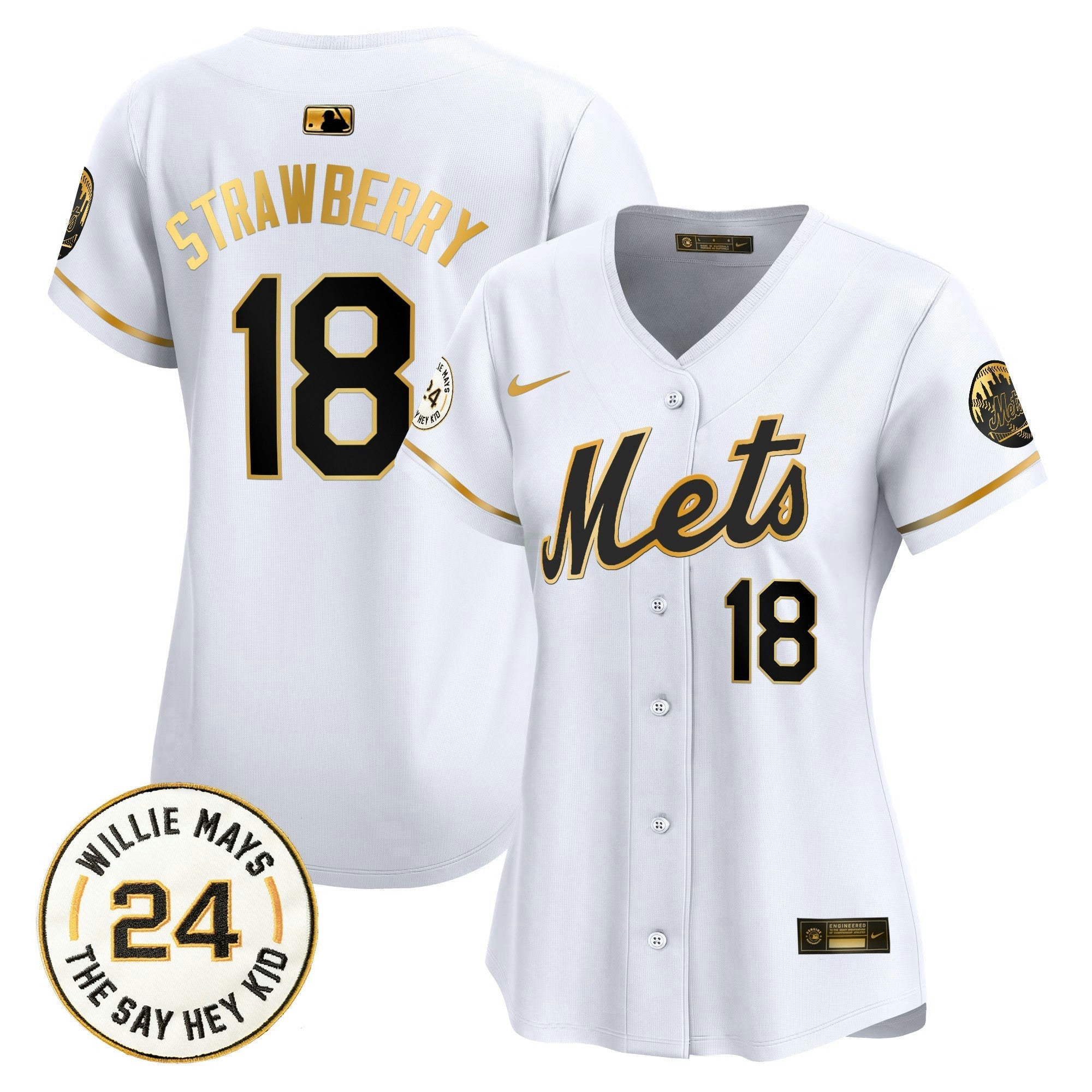 Camisa MLB Women’s Willie Mays Patch Vapor Premier Limited Jersey