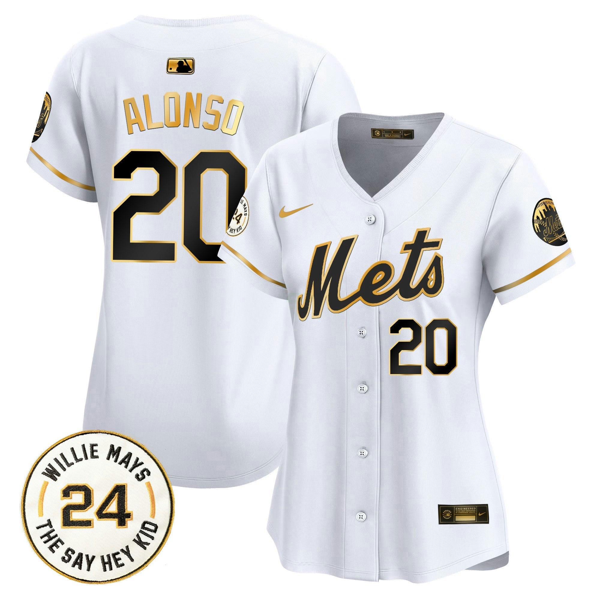 Camisa MLB Women’s Willie Mays Patch Vapor Premier Limited Jersey