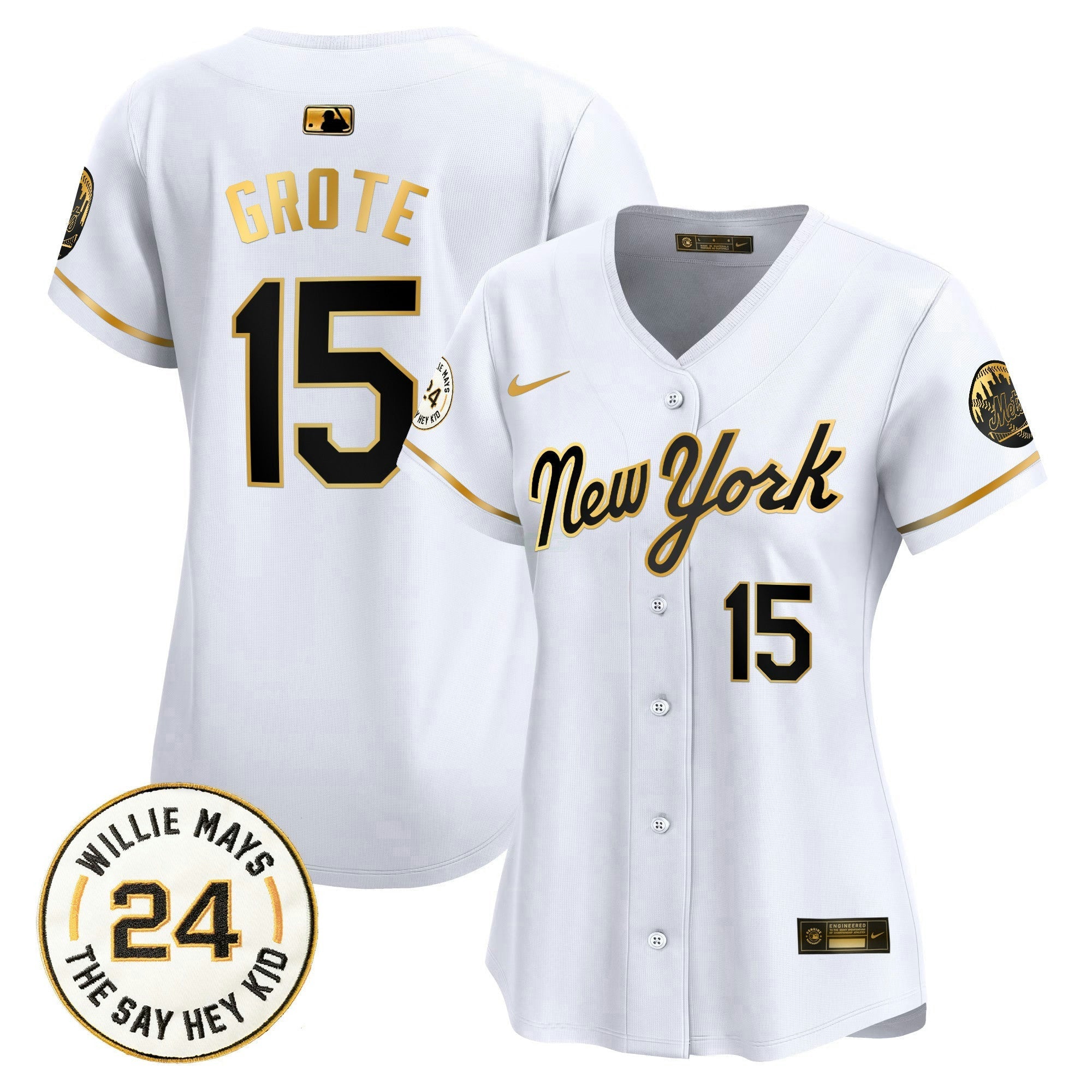 Camisa MLB Women’s Willie Mays Patch Vapor Premier Limited Jersey