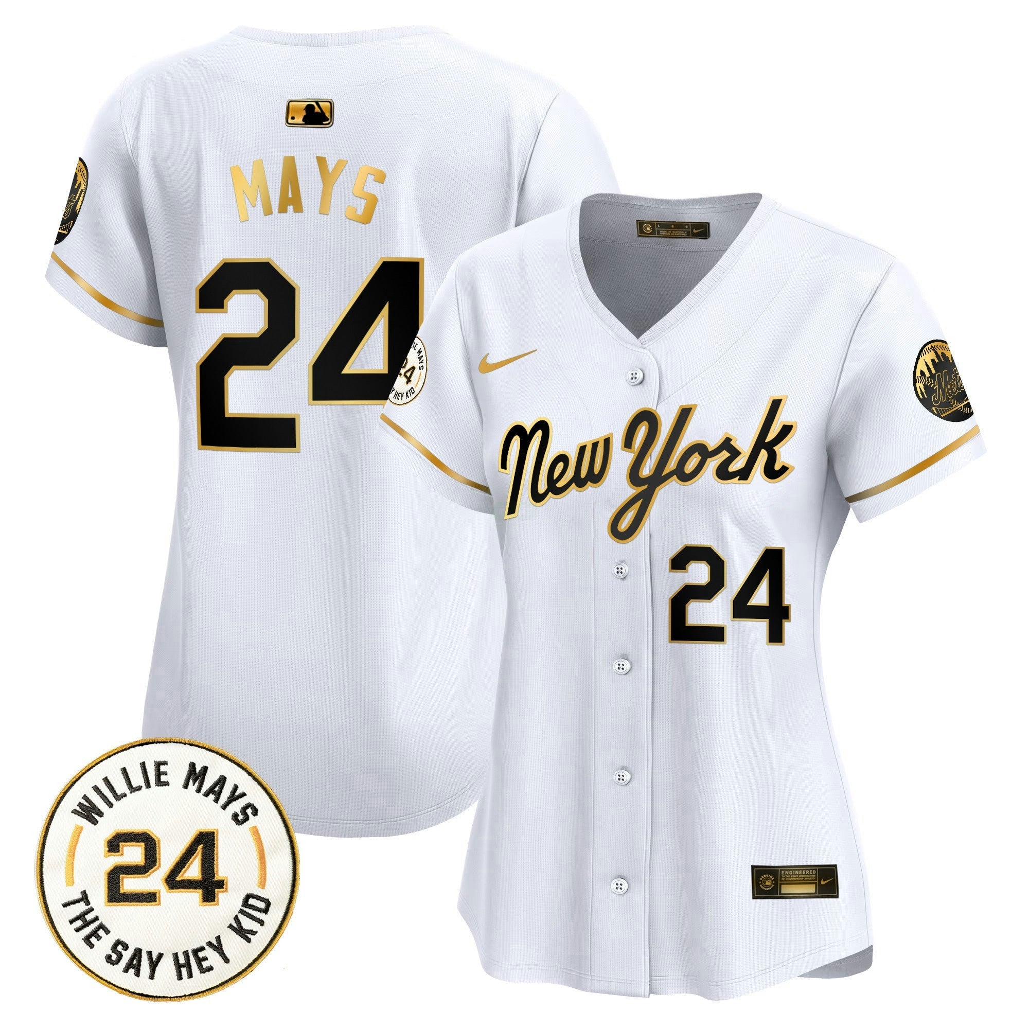Camisa MLB Women’s Willie Mays Patch Vapor Premier Limited Jersey