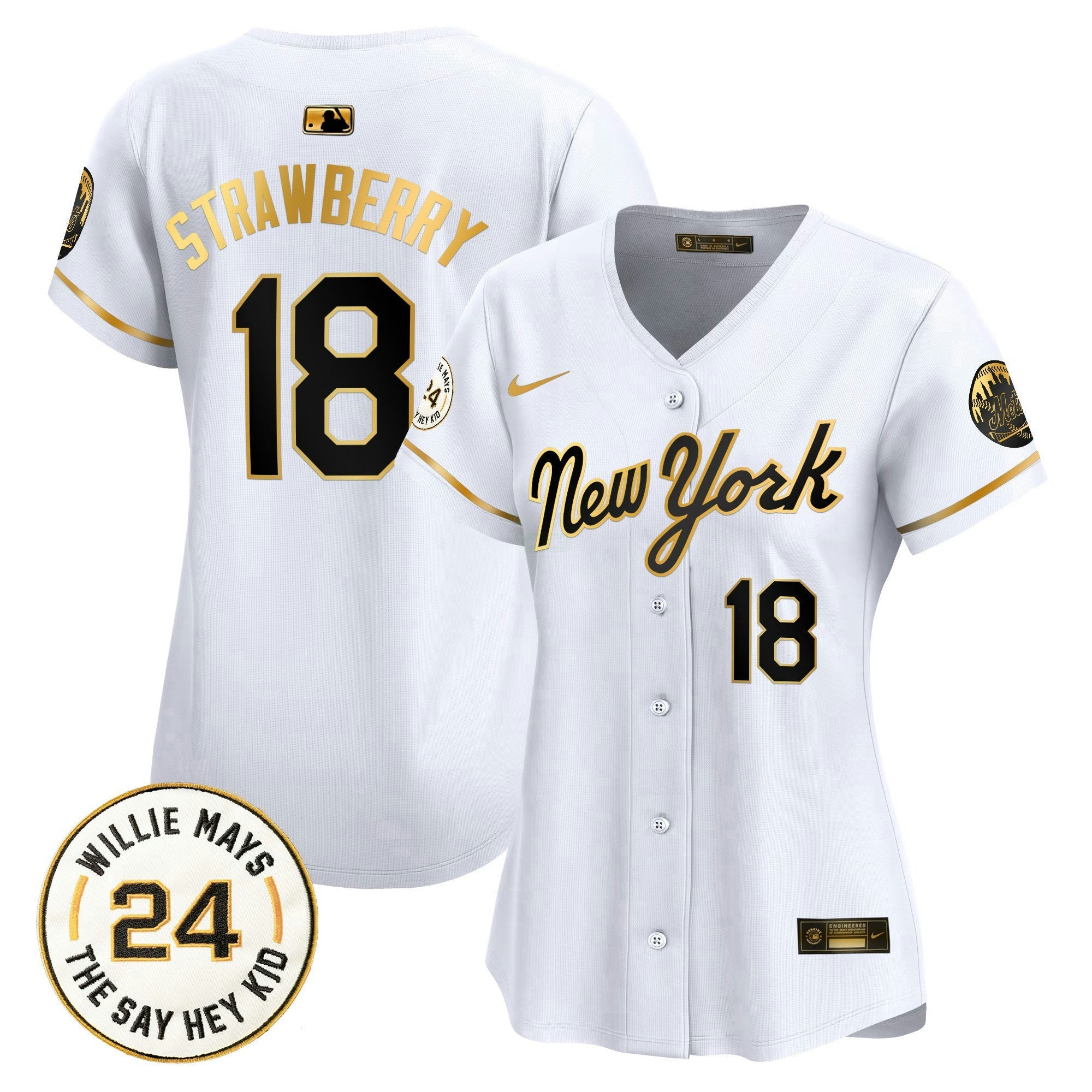 Camisa MLB Women’s Willie Mays Patch Vapor Premier Limited Jersey