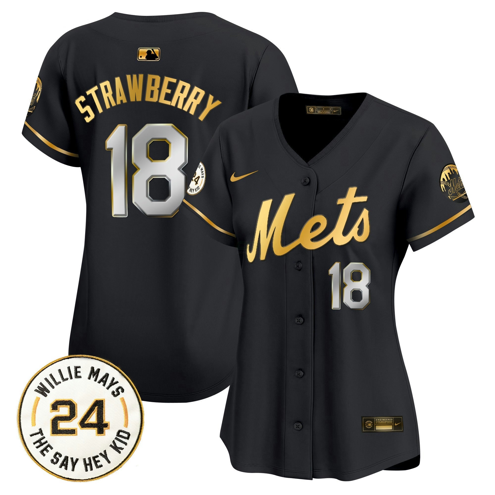 Camisa MLB Women’s Willie Mays Patch Vapor Premier Limited Jersey