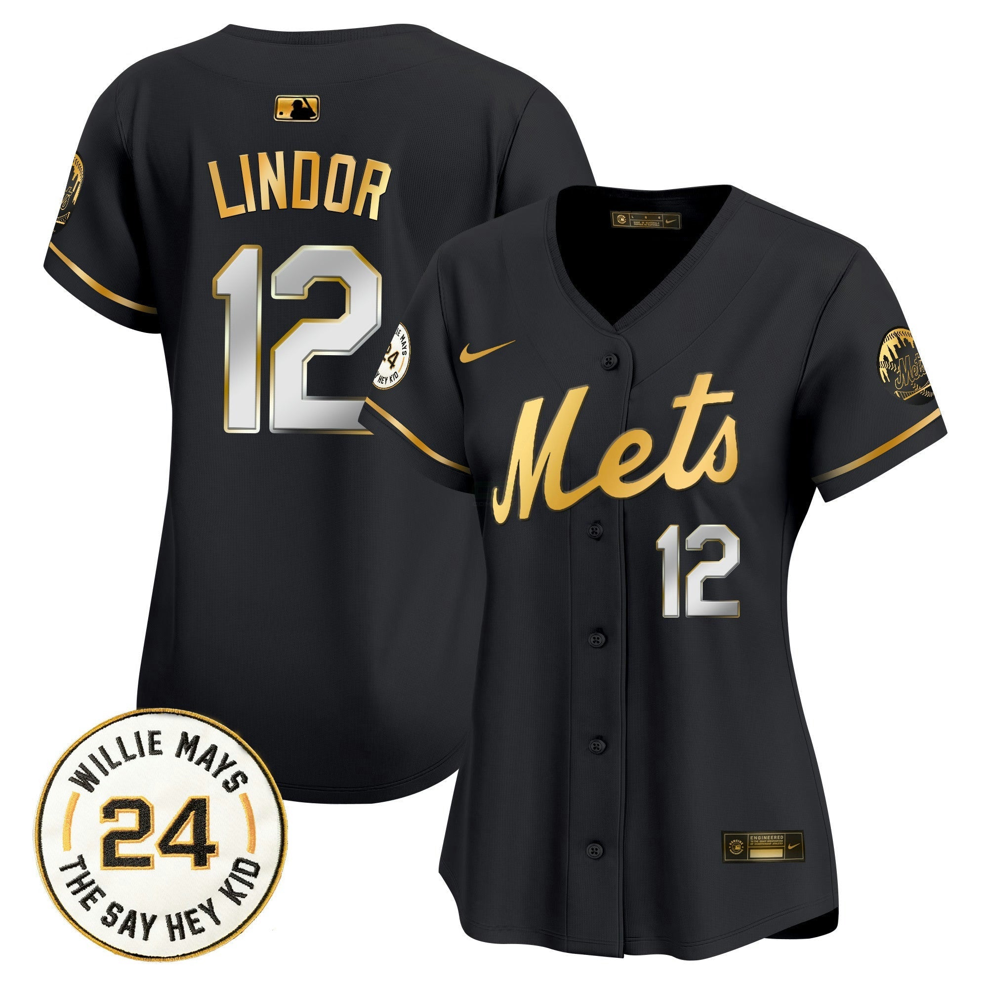 Camisa MLB Women’s Willie Mays Patch Vapor Premier Limited Jersey