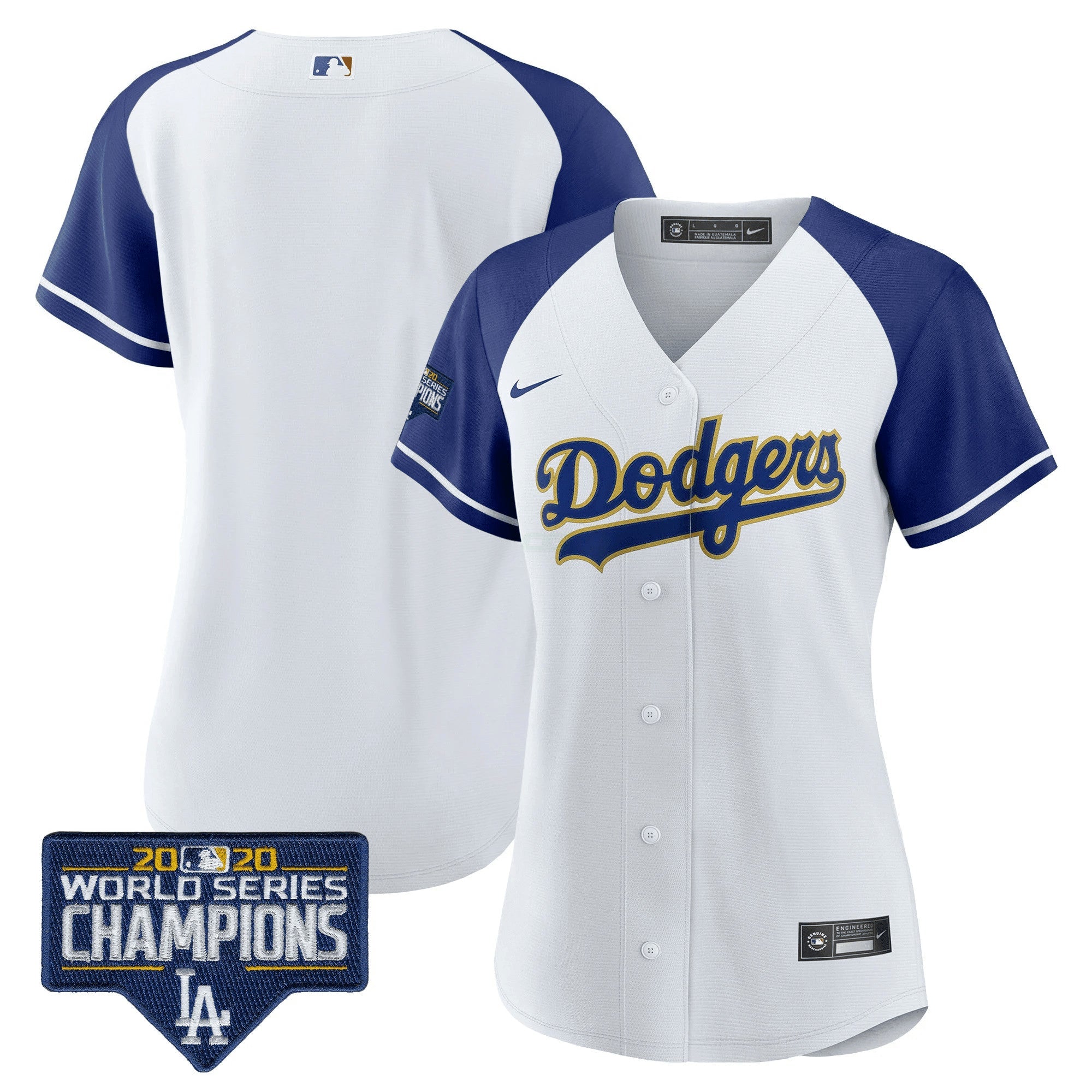 Camisa MLB Women’s World Series Champions Patch Dourada Trim Jersey
