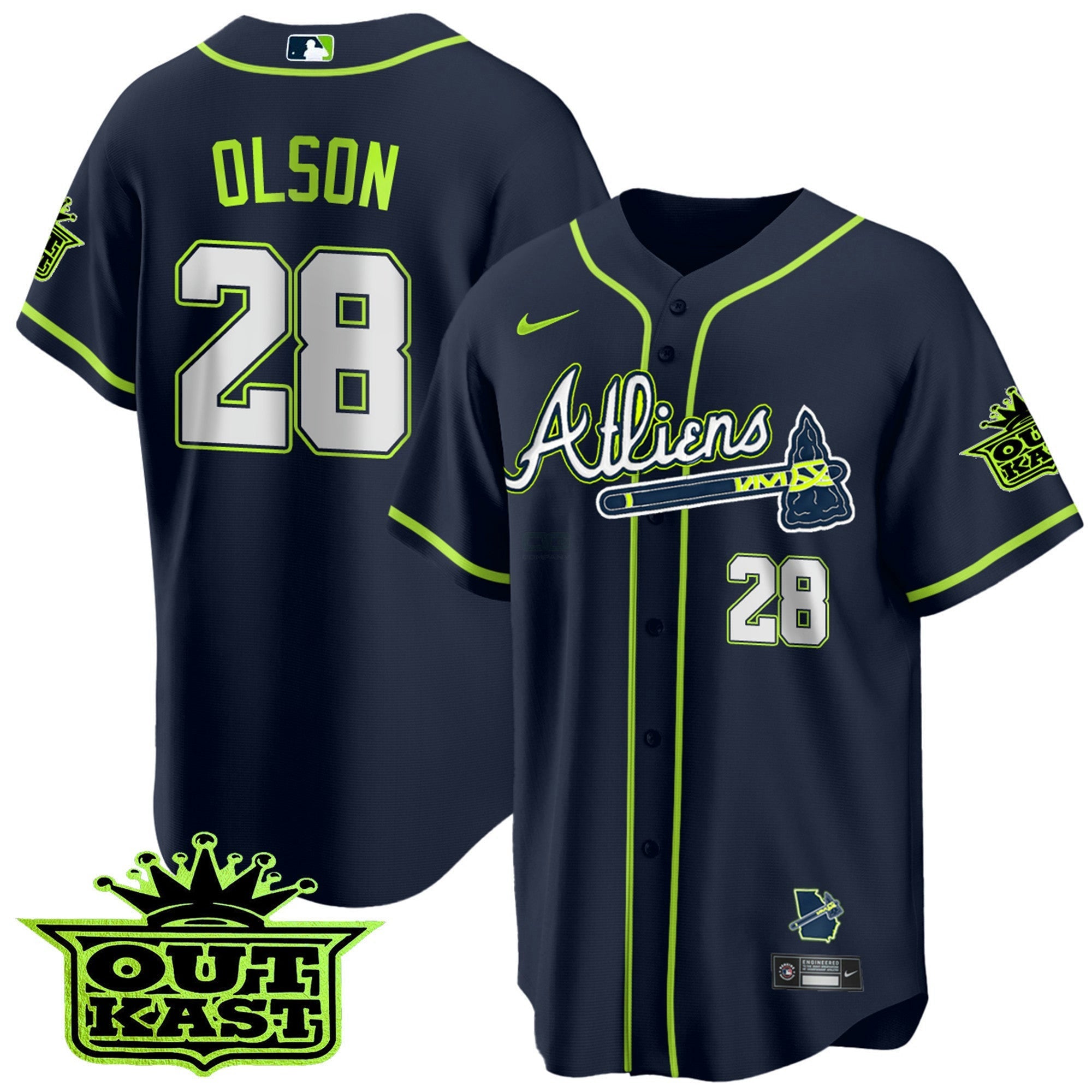 Camisa MLB Youth’s Atlanta Atliens Cool Base Jersey